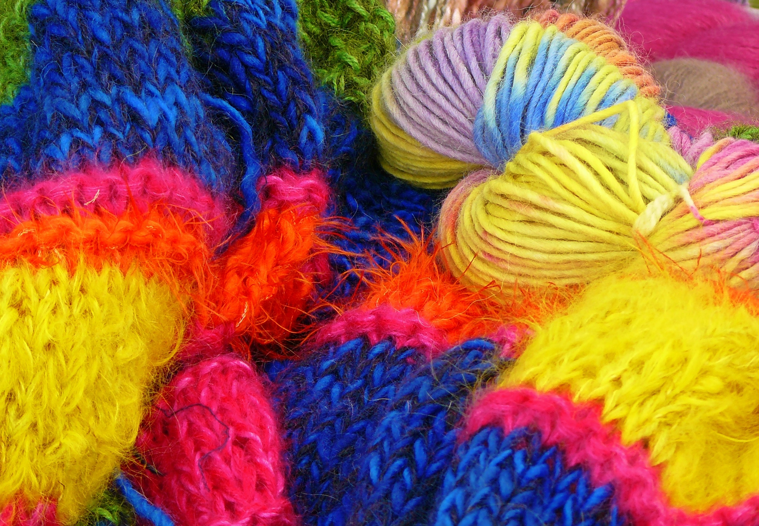 multi colored, thread, art and craft, creativity, textile, winter, softness, tangle, no people, warming, still life, color, full frame, backgrounds, knitting wool, HD Wallpaper