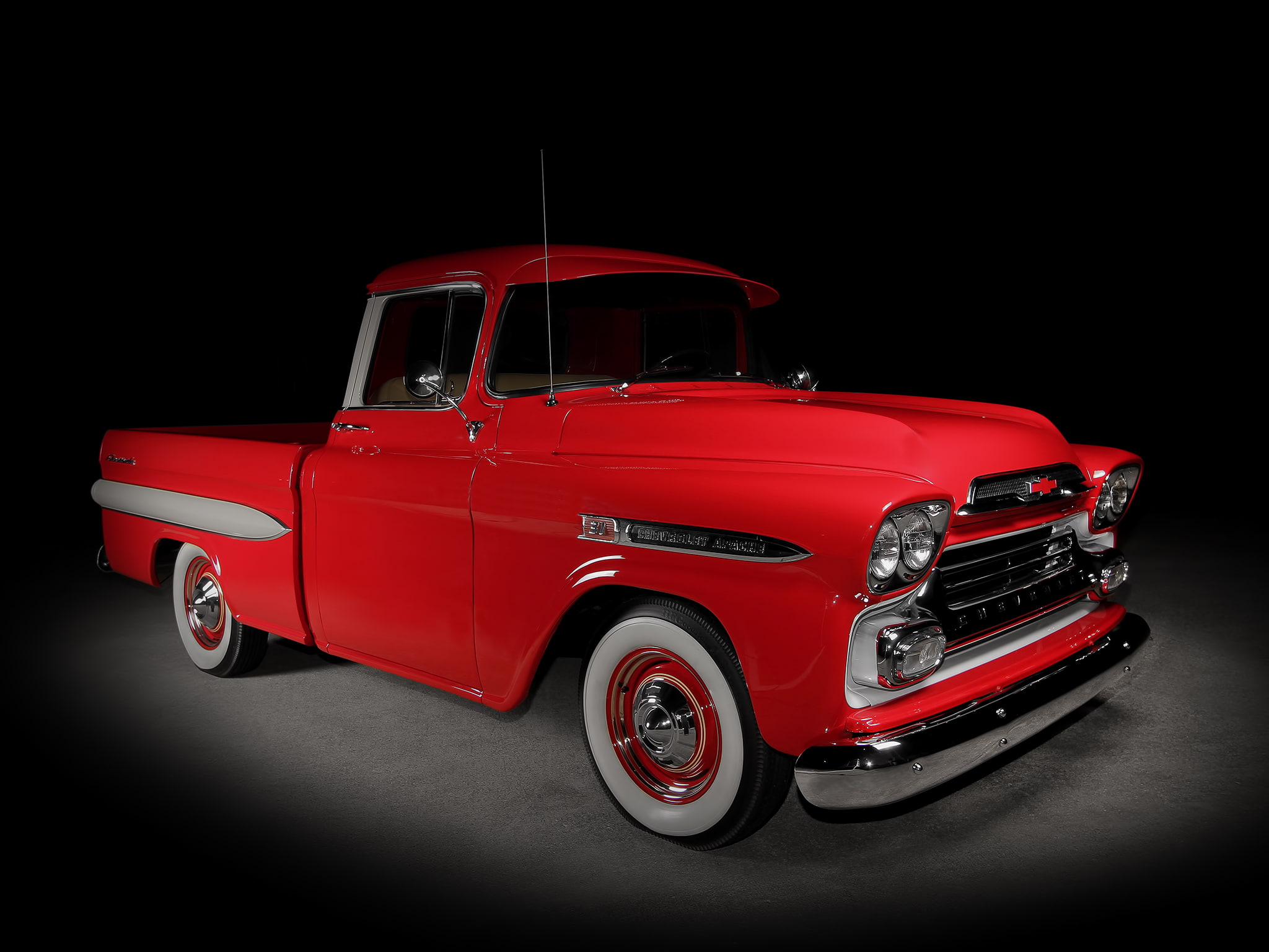 pickup, truck, 1959, fleetside, apache, 1080P, retro, chevrolet, 3 1, 3a 3134, HD Wallpaper