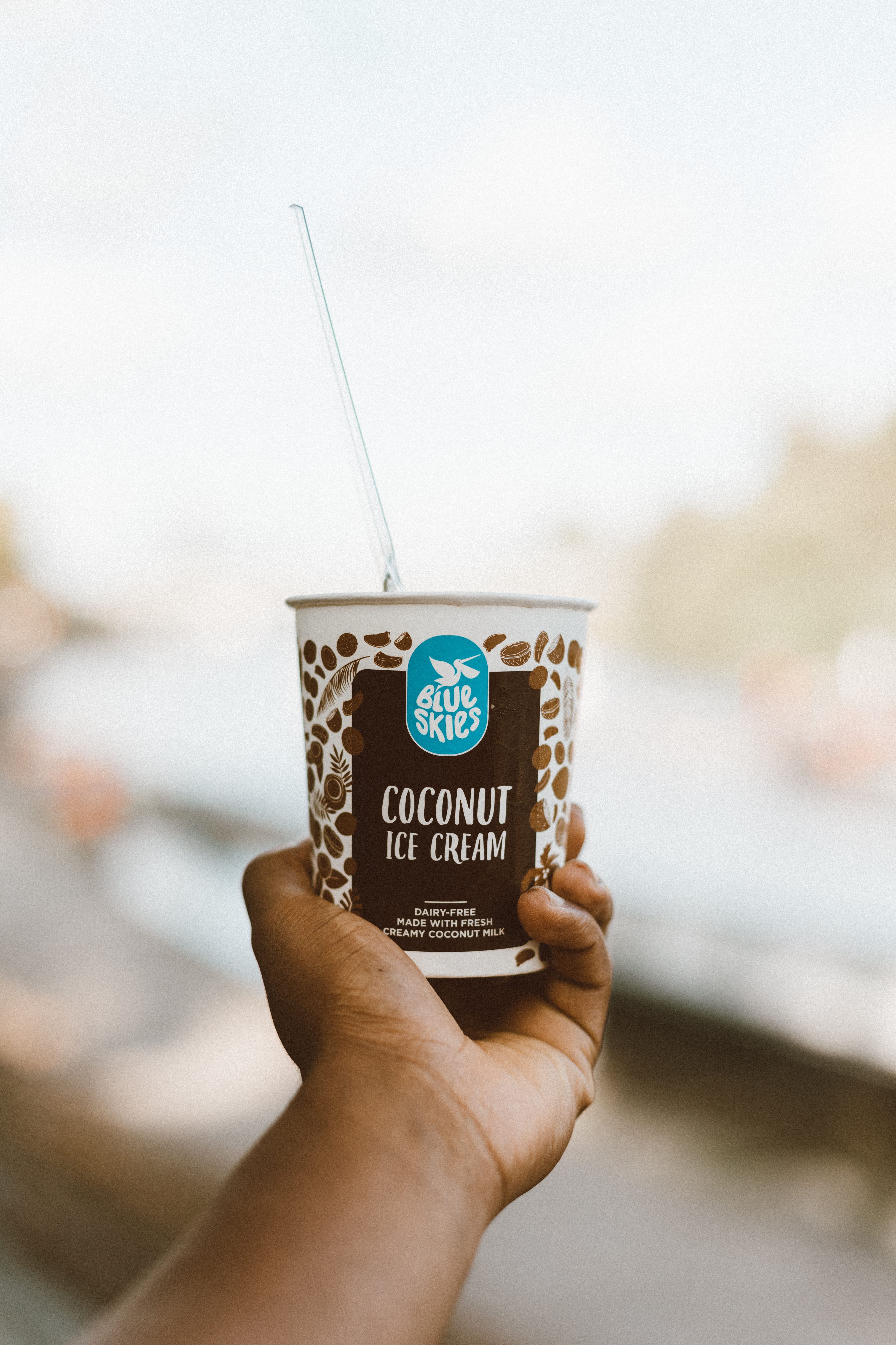 coconut flavoured, tasty, food, coffee - Drink, dairy  ice cream, hand, cafe, coconut ice cream, sweet tooth, spoon, holding, snack, delight, 5K, cappuccino, Phone HD Wallpaper