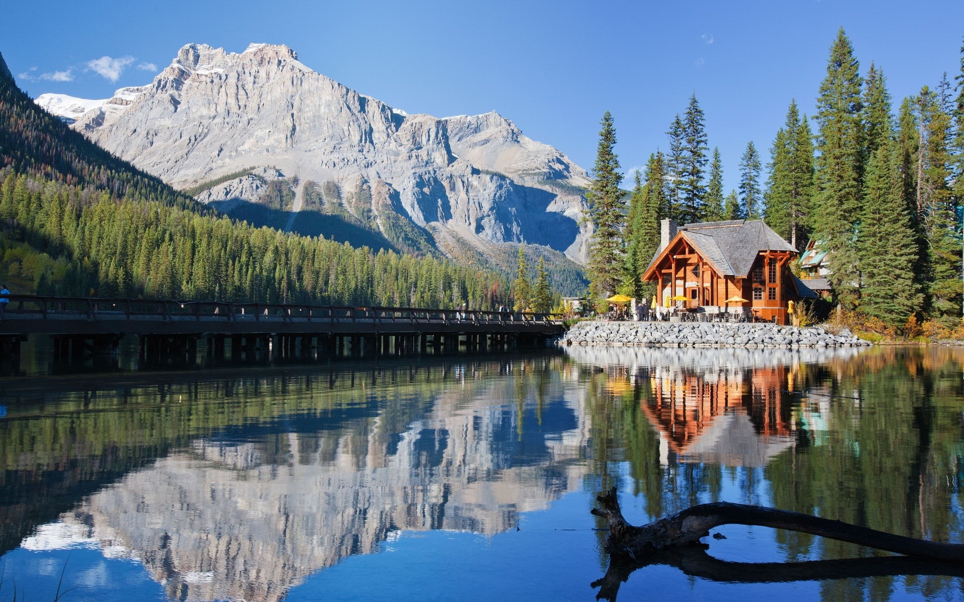reflection, tree, hd photo  nature  1920x1200, water, building exterior, travel destinations, waterfront, mountain peak, mountain, mountain range, plant, HD Wallpaper
