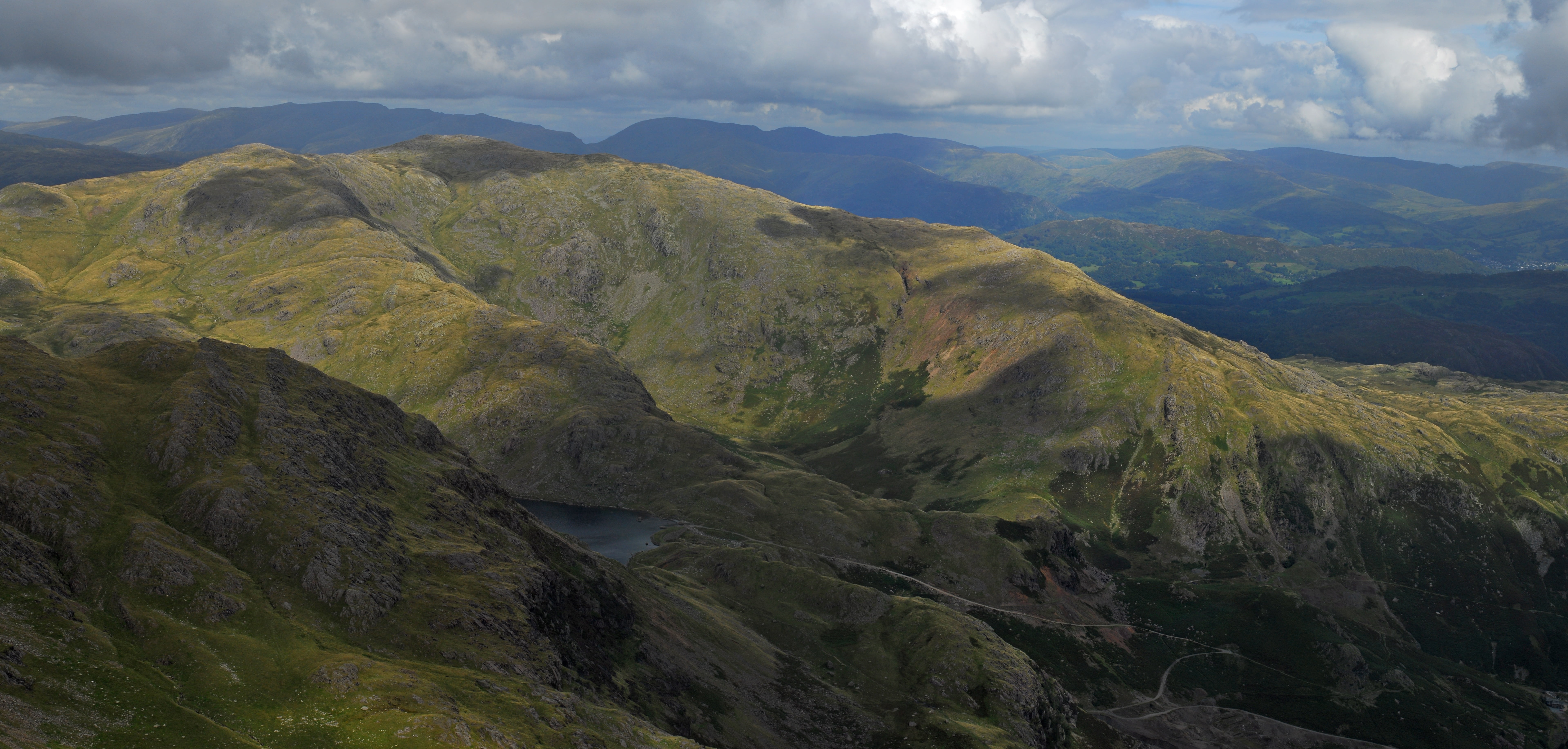 physical geography, travel, vacation, sky, nature, district, lake, lake district, cloud, rural, day, tourism, beauty in nature, mountain peak, england, HD Wallpaper