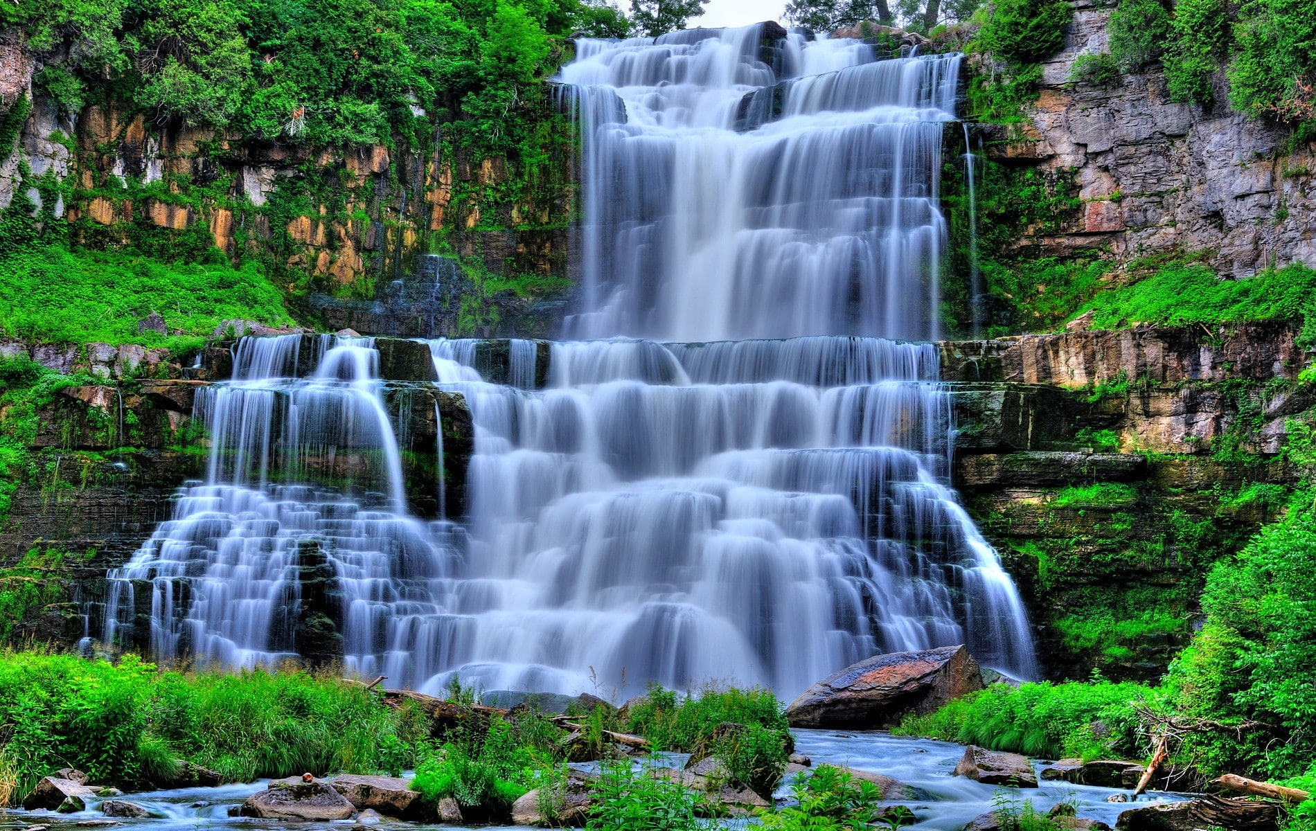 waterfalls, nature, x, 720P, art, hd, Rivers, HD Wallpaper