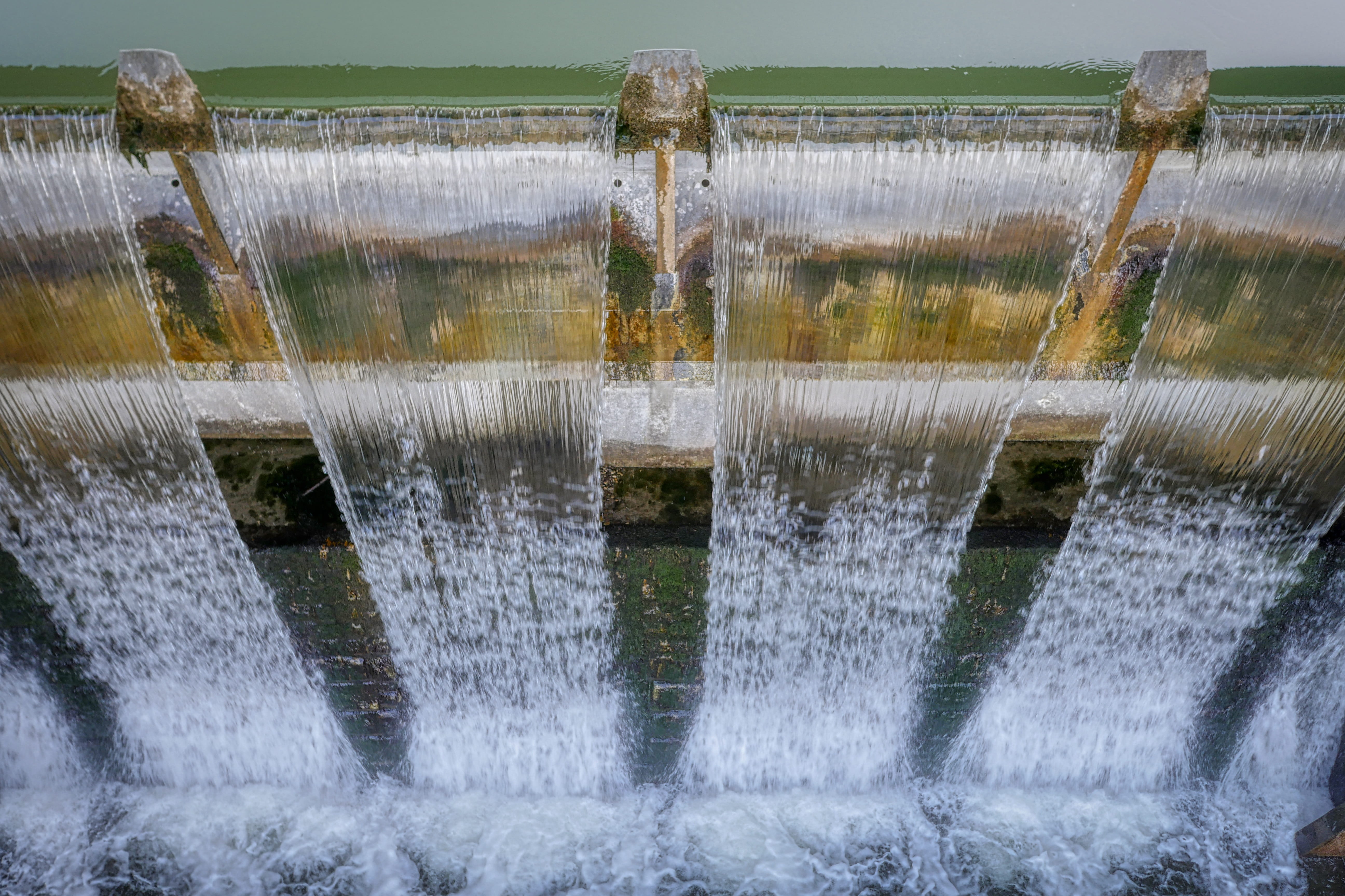 augsburg, outdoors, historically, overflow, no people, wood - material, water, wooden post, river, nature, waterfront, waterworks, flowing, splashing, waterfall, HD Wallpaper
