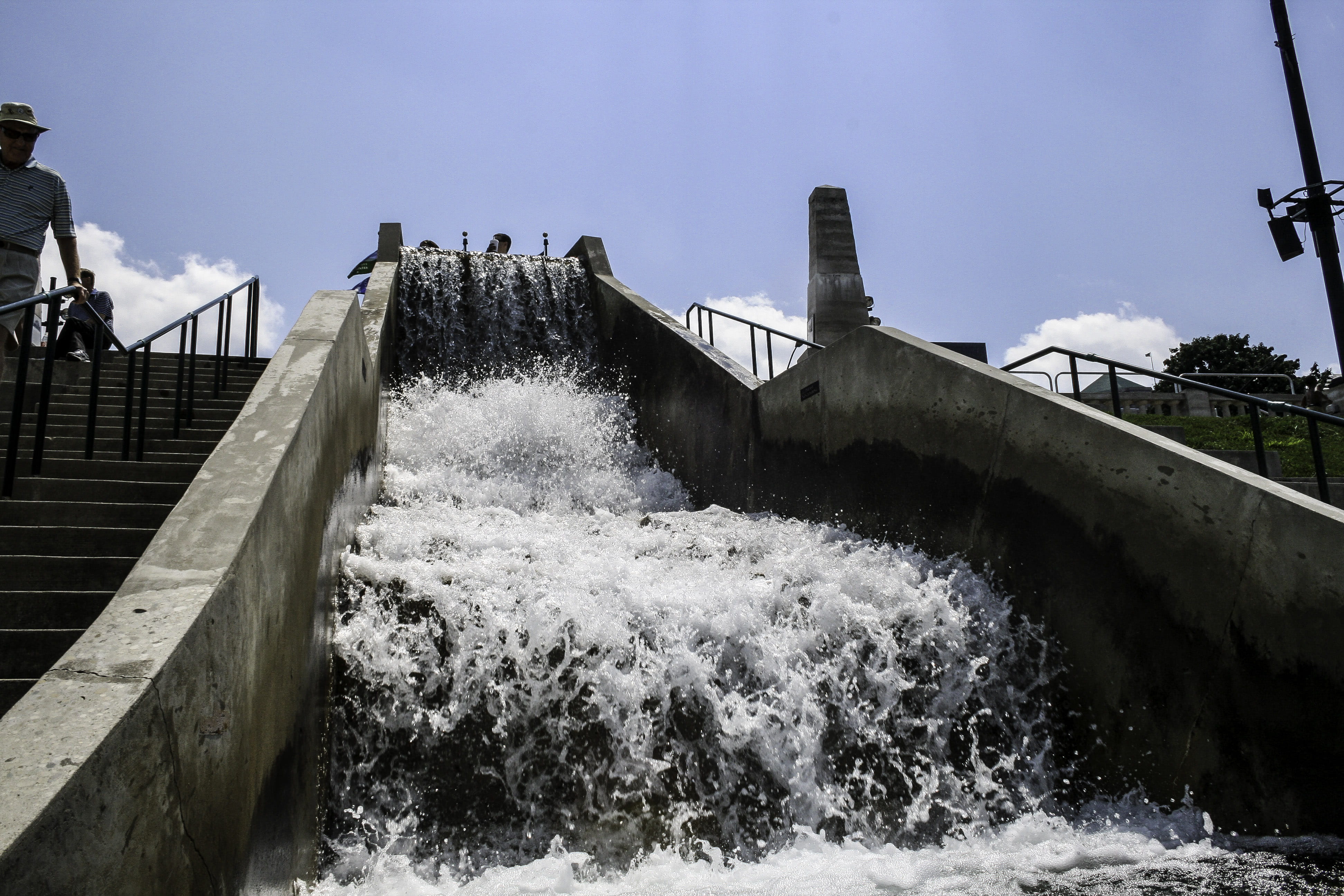 no people, flowing water, breaking, water, river, Ohio, aquatic sport, jump in, architecture, Dayton, dam, built structure, jump, hydraulic, nature, hydraulic jump, HD Wallpaper