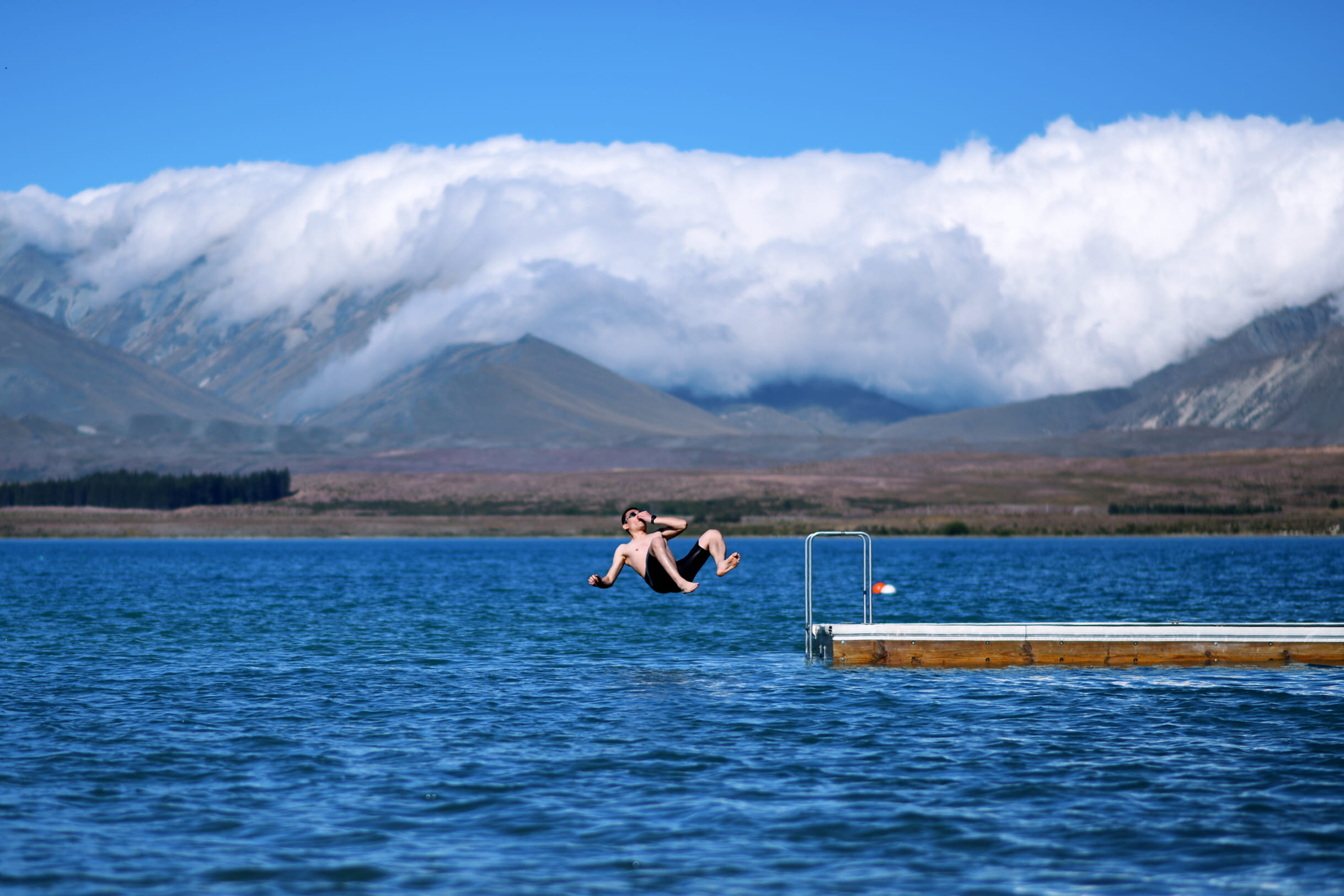 daytime, cloud, nautical vessel, sport, man, beauty in nature, adults only, mountain, river, men, cloud - sky, leisure activity, outdoors, body of water, HD Wallpaper