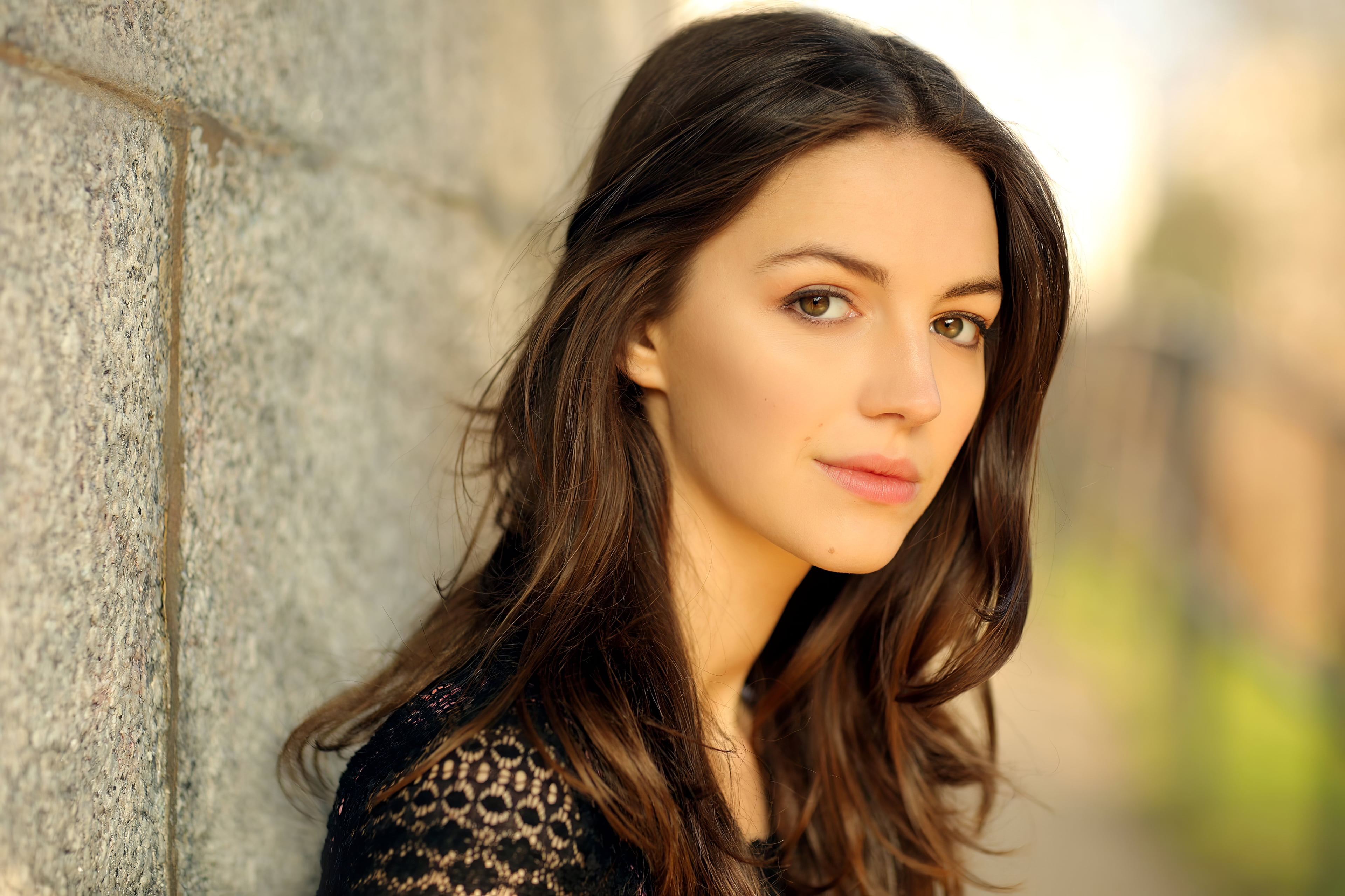 Actresses, 4K, English, Brunette, Girl, Actress, Ella Hunt, Face, HD Wallpaper