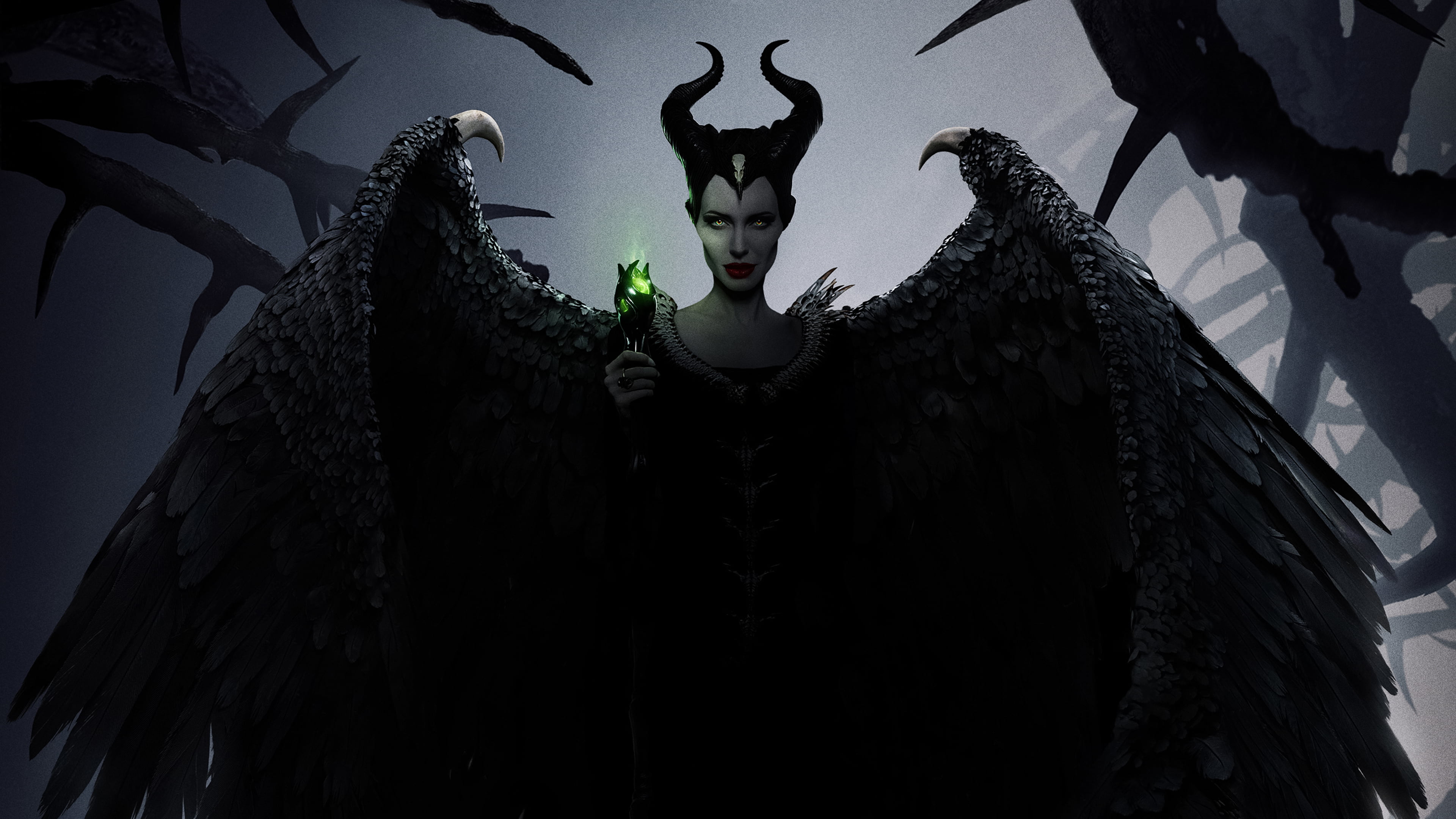 Angelina Jolie, mistress of evil, 4K, Maleficent, HD Wallpaper