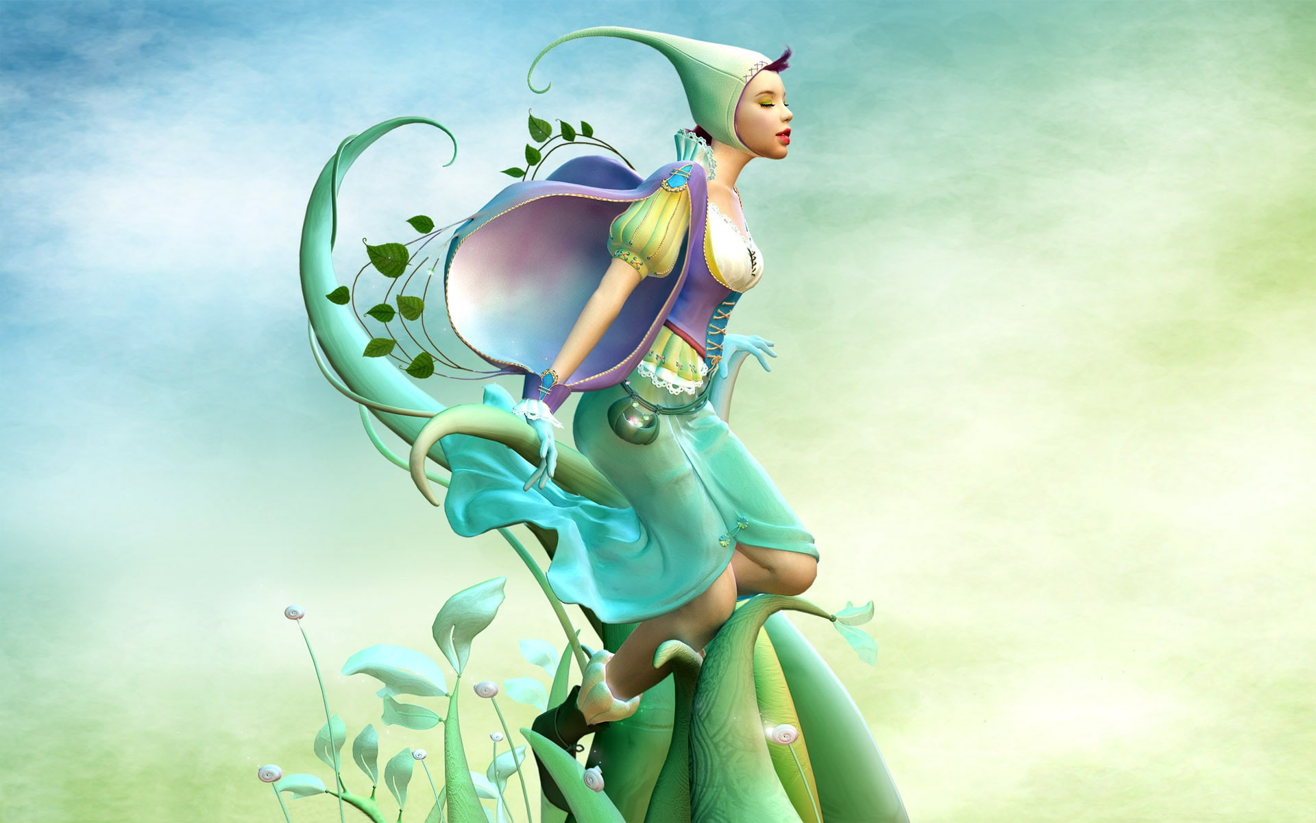 Fairy, Spring, 1080P, HD Wallpaper
