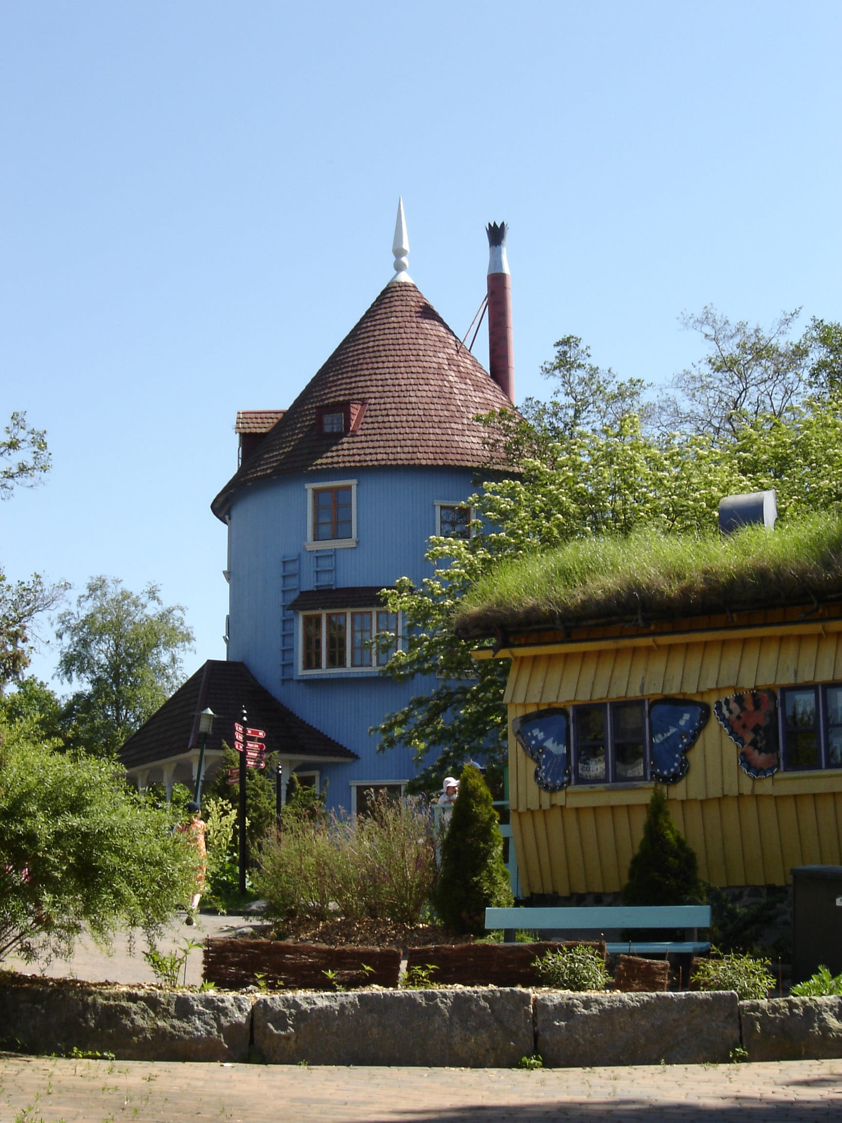 cultures, building Exterior, plant, Finland, Naantali, moomin, street, copy space, town, Moomin World, public domain, 1080P, roof, residential district, Phone HD Wallpaper