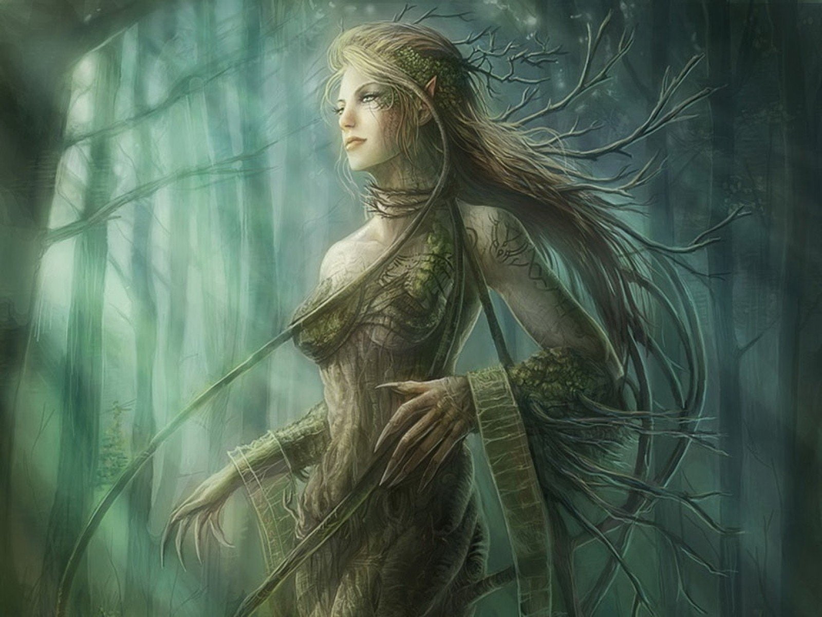 hair, Sylvan, s, woman, 720P, Fantasy, brown, HD Wallpaper