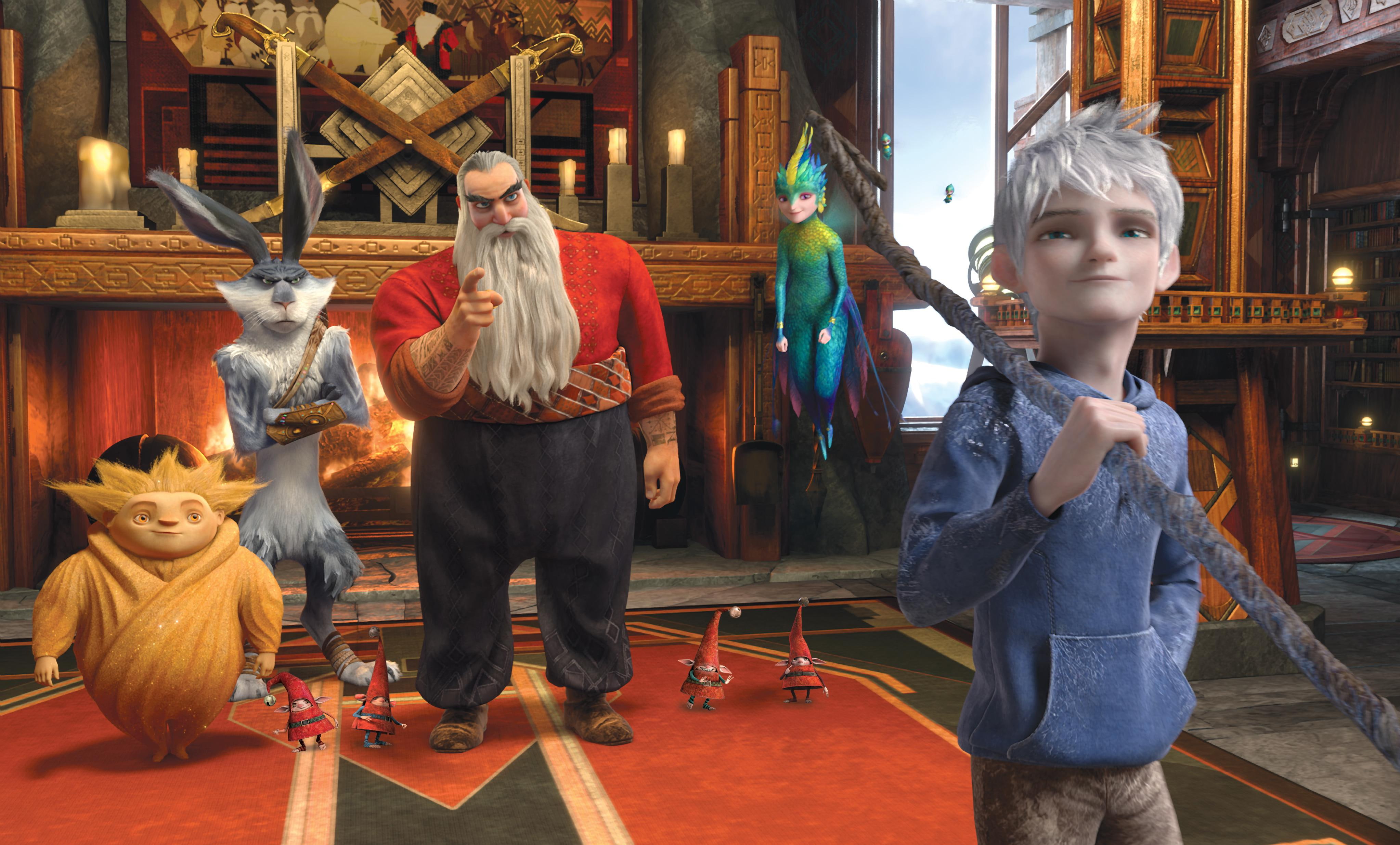 rise, ice, bunny, 4K, jack, cartoon, easter, ice jack, fairy, tooth fairy, easter bunny, guardians, sandman, claus, santa claus, fantasy, rise of the guardians, HD Wallpaper