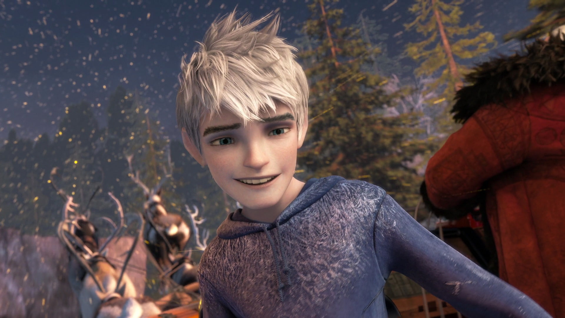 hairstyle, plant, males, childhood, Movies, jack frost, looking at camera, headshot, outdoors, rise of the guardians, front view, adolescence, snow, casual clothing, HD Wallpaper