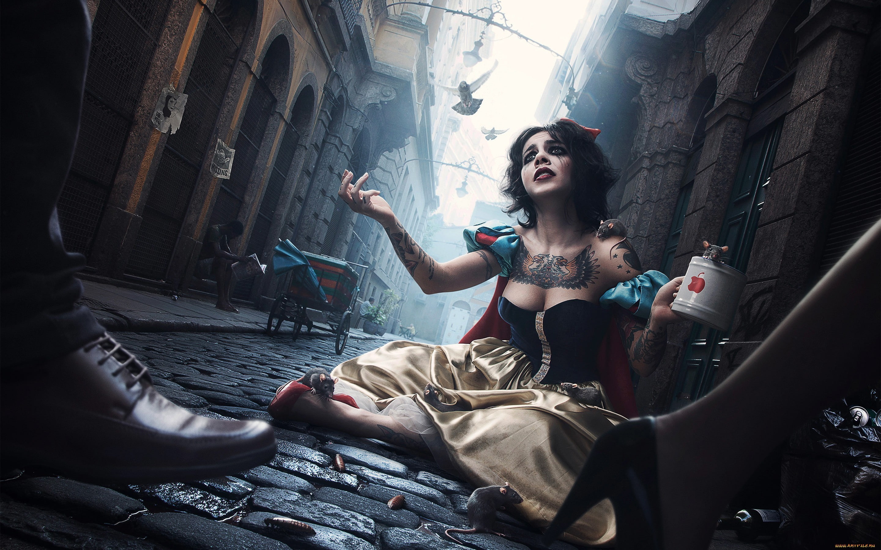tattoo, 2K, women, Snow White, Disney princesses, princess, HD Wallpaper