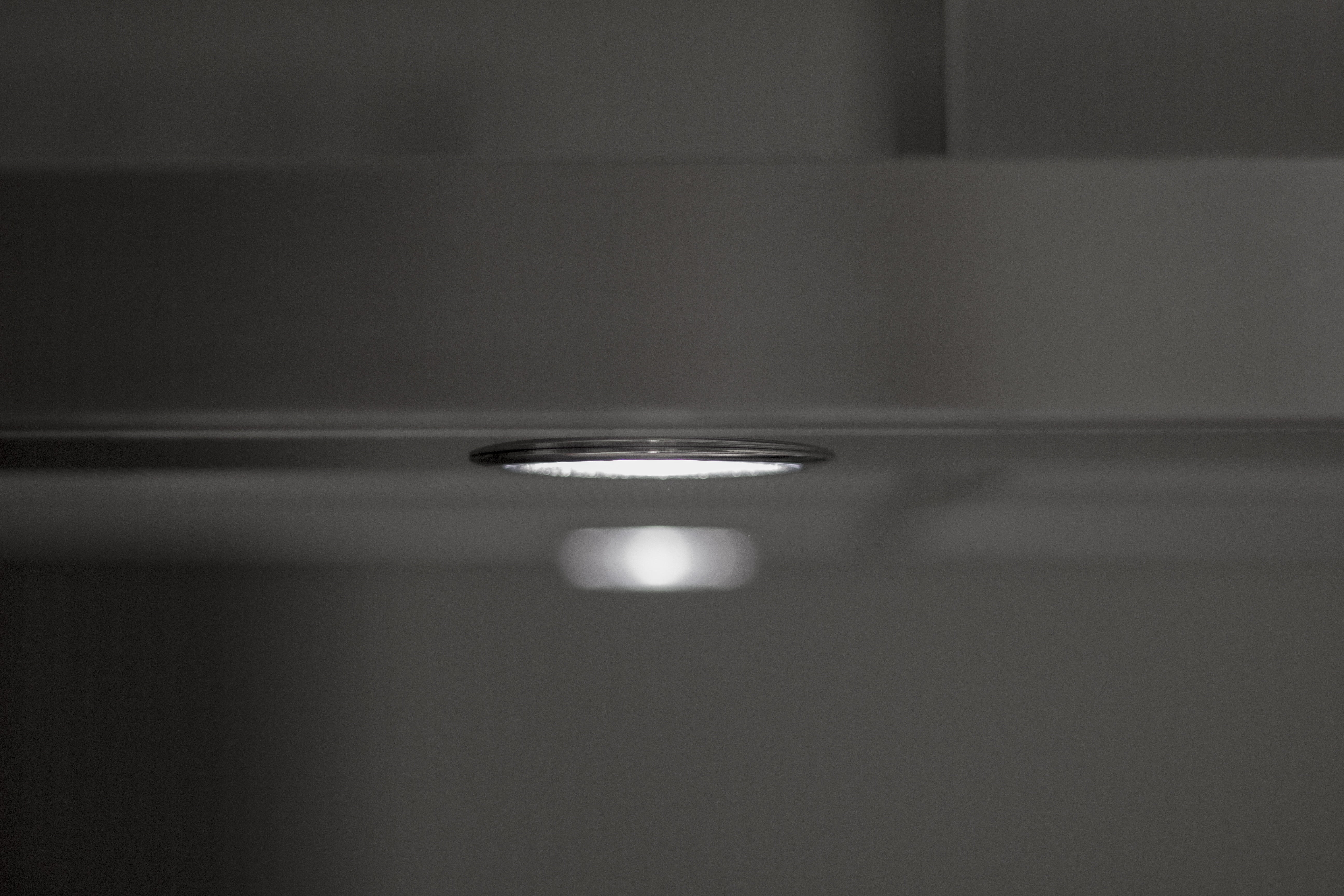 shape, copy space, glowing, steel, silver, single object, kitchen, close-up, light, light - natural phenomenon, light fixture, led, metal, domestic room, HD Wallpaper