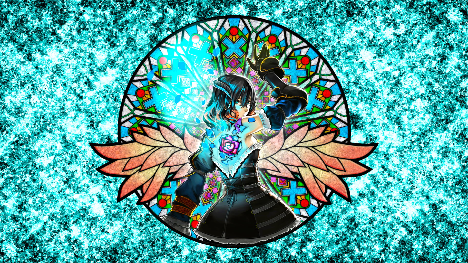 creativity, design, Bloodstained: Ritual Of The Night, pattern, 1080P, low angle view, spirituality, wall - building feature, blue, belief, animal representation, HD Wallpaper