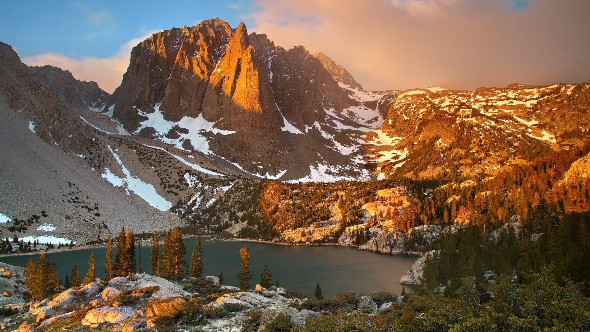 naturaleza, 1080P, nieve, lago, HD Wallpaper