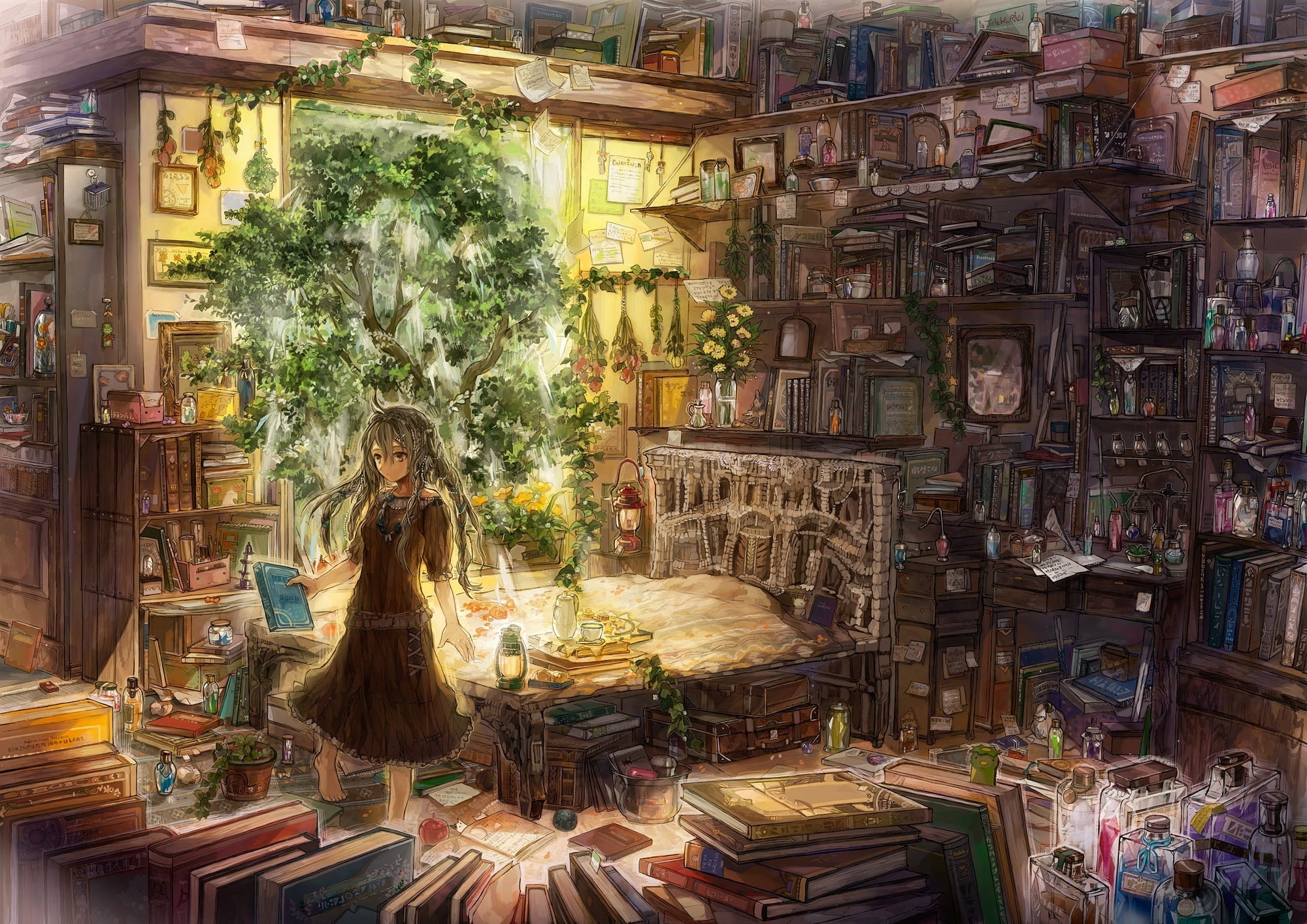 city, adult, lamp, art, extracts, potions, history, beside, hairstyle, hair, one person, grass, room, woman, young adult, travel, decoration, day, inside, HD Wallpaper