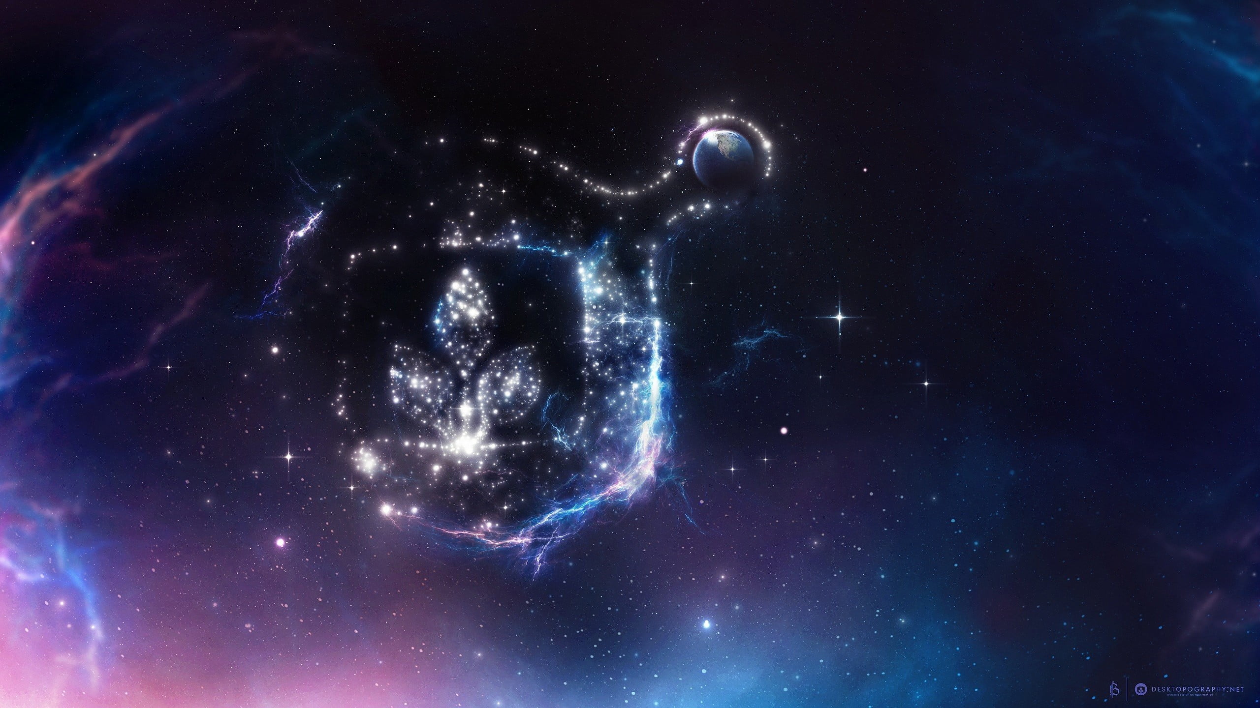 star field, sky, cloud - sky, space, dark, star - space, nature, scenics - nature, galaxy, luminosity, astrology, fantasy art, 2K, no people, Desktopography, HD Wallpaper