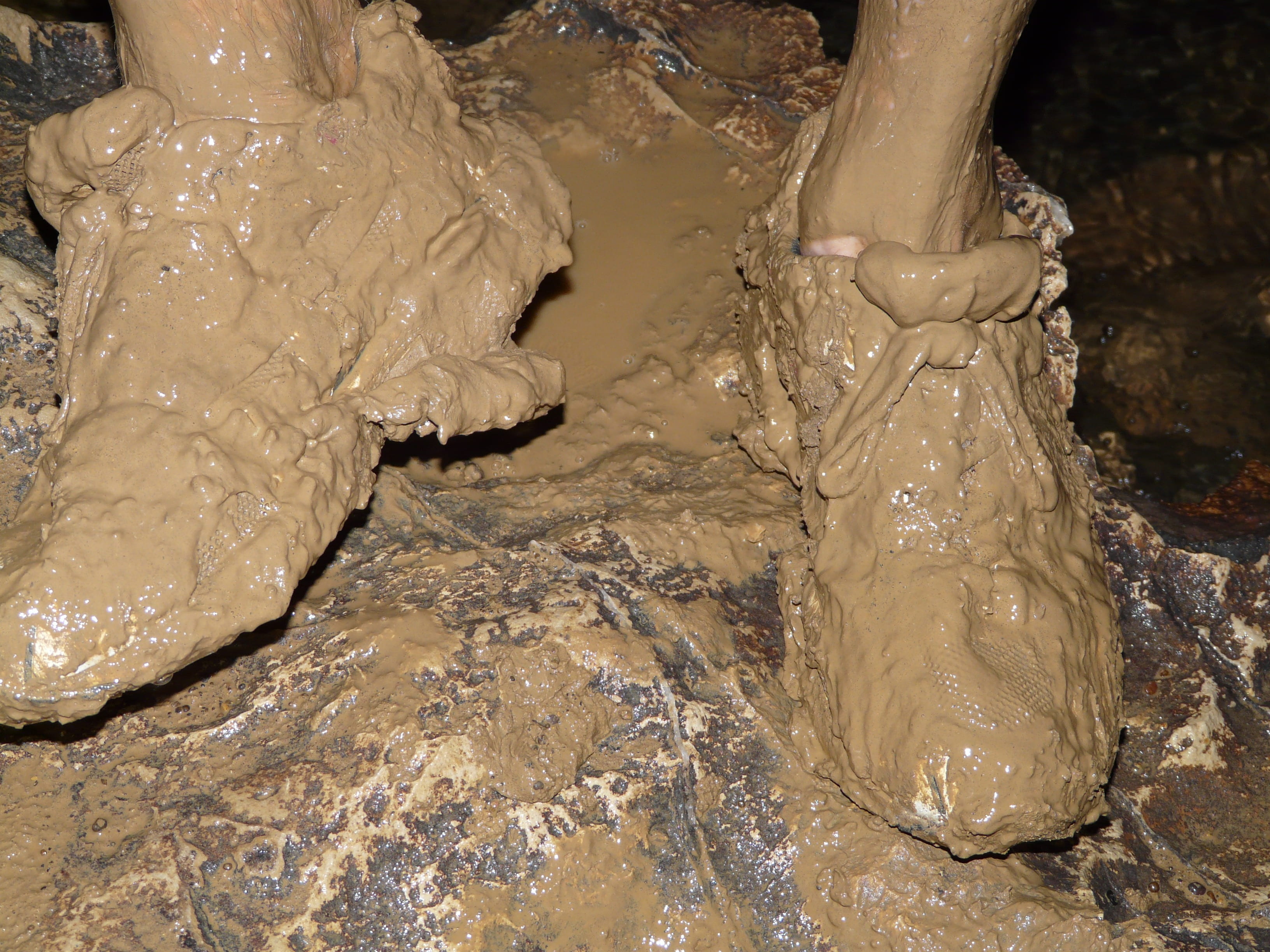 cavers, one person, body part, human body part, messy, close-up, indoors, cave, speleology, real people, low section, mud, clay, high angle view, shoes, HD Wallpaper