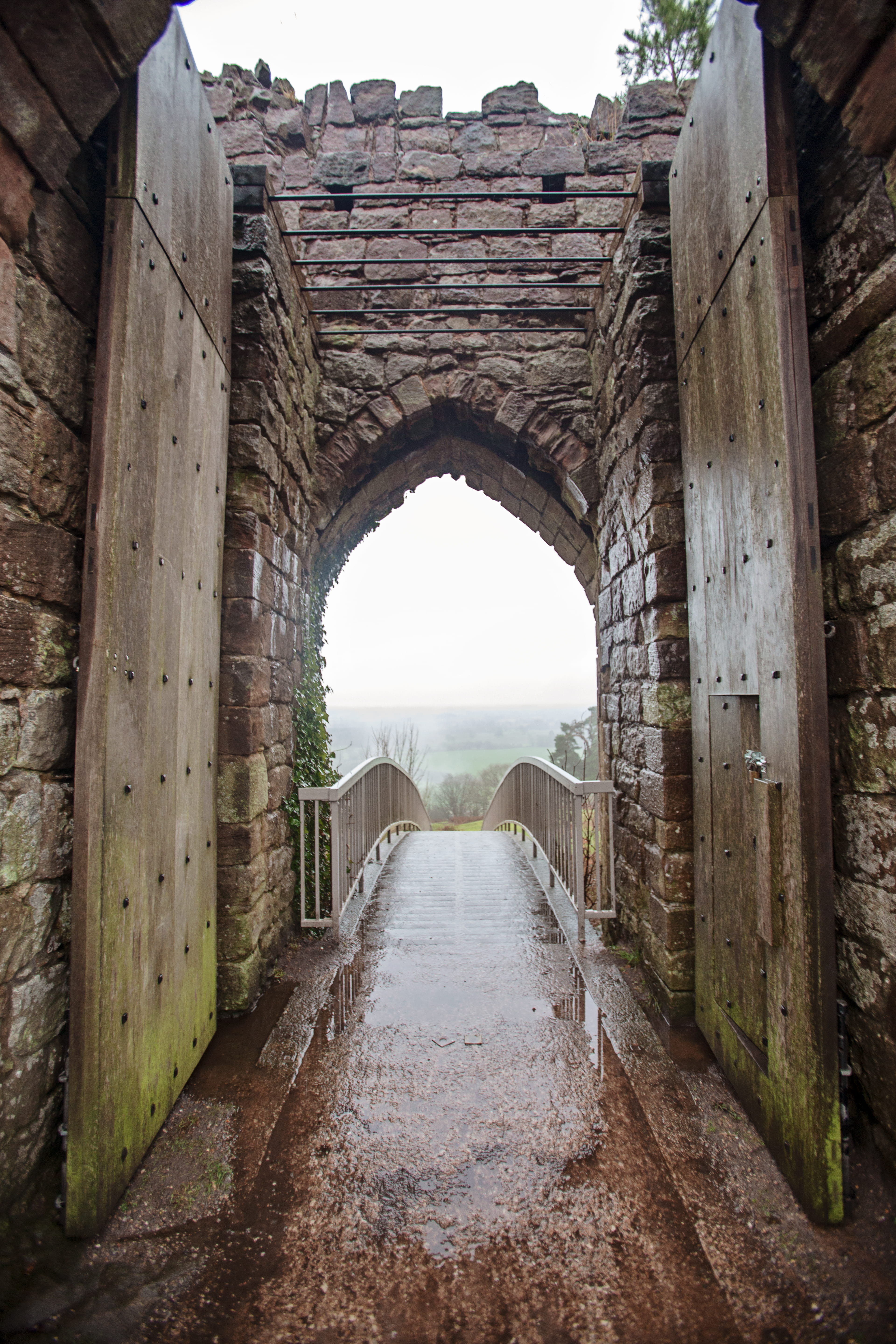 the way forward, slighted castle, history, brick, plant, long, united kingdom, arched, english countryside, empty, fort, no people, direction, diminishing perspective, Phone HD Wallpaper