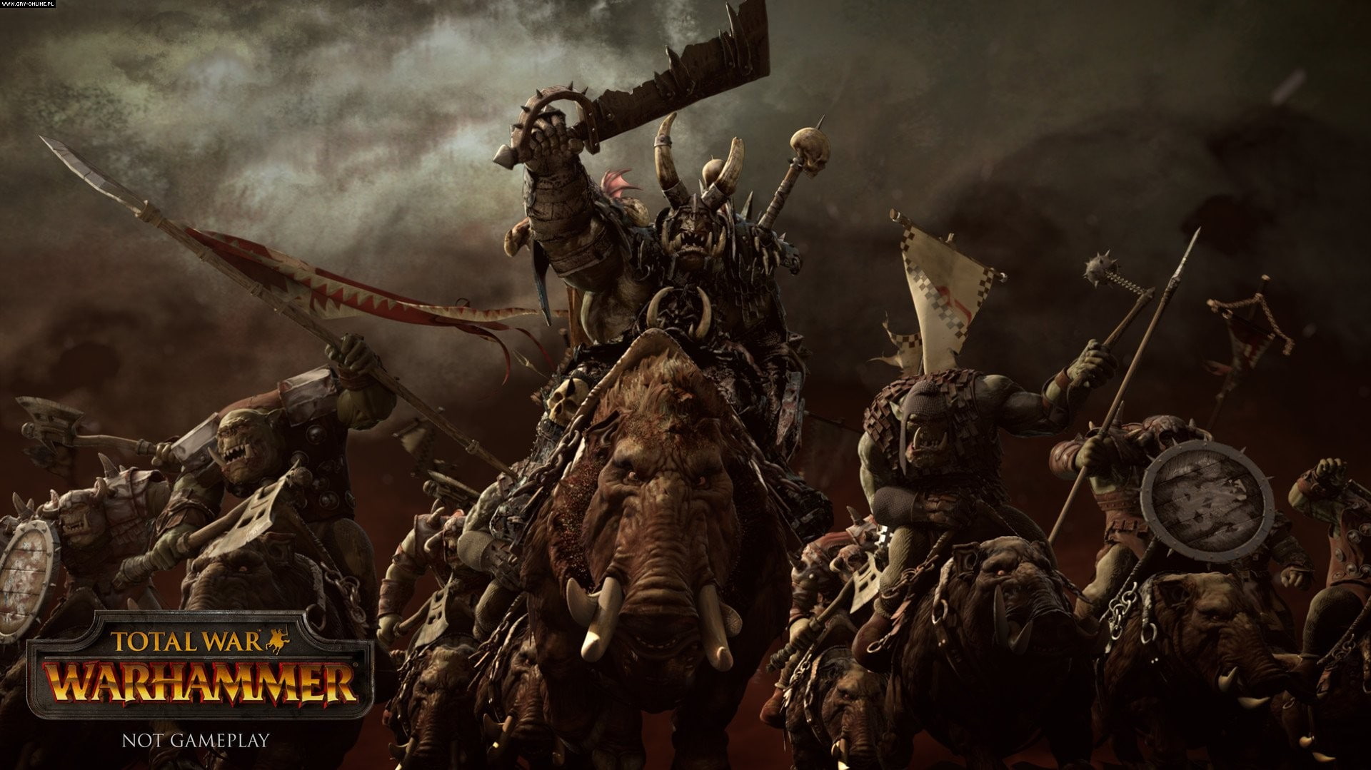 sculpture, warhammer total war warhammer orcs, animal, architecture, smoke - physical structure, retail, the past, nature, government, religion, representation, HD Wallpaper