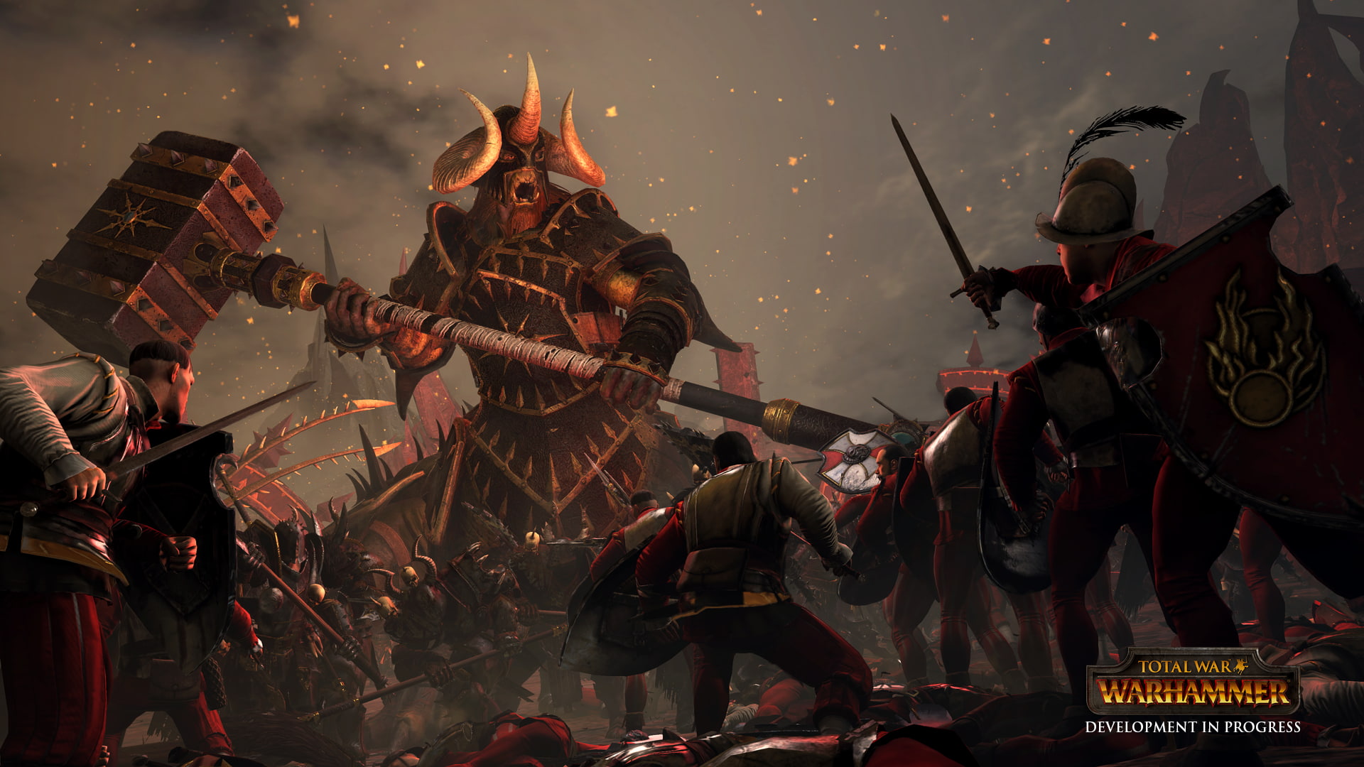 mammal, working animal, architecture, pc games, outdoors, domestic, games, real people, total war warhammer, vertebrate, group of people, 1080P, group of animals, HD Wallpaper