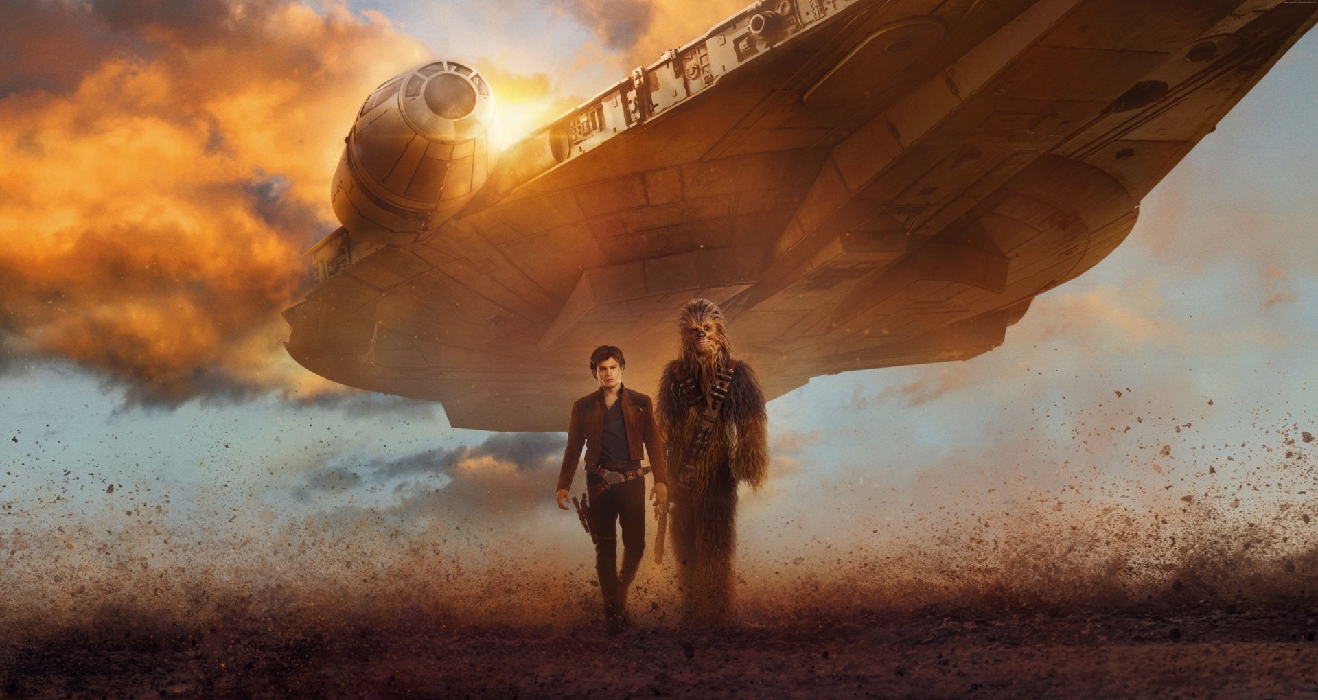 Millennium Falcon, Solo: A Star Wars Story, Han Solo, Alden Ehrenreich, 1080P, Star Wars, Chewbacca, HD Wallpaper