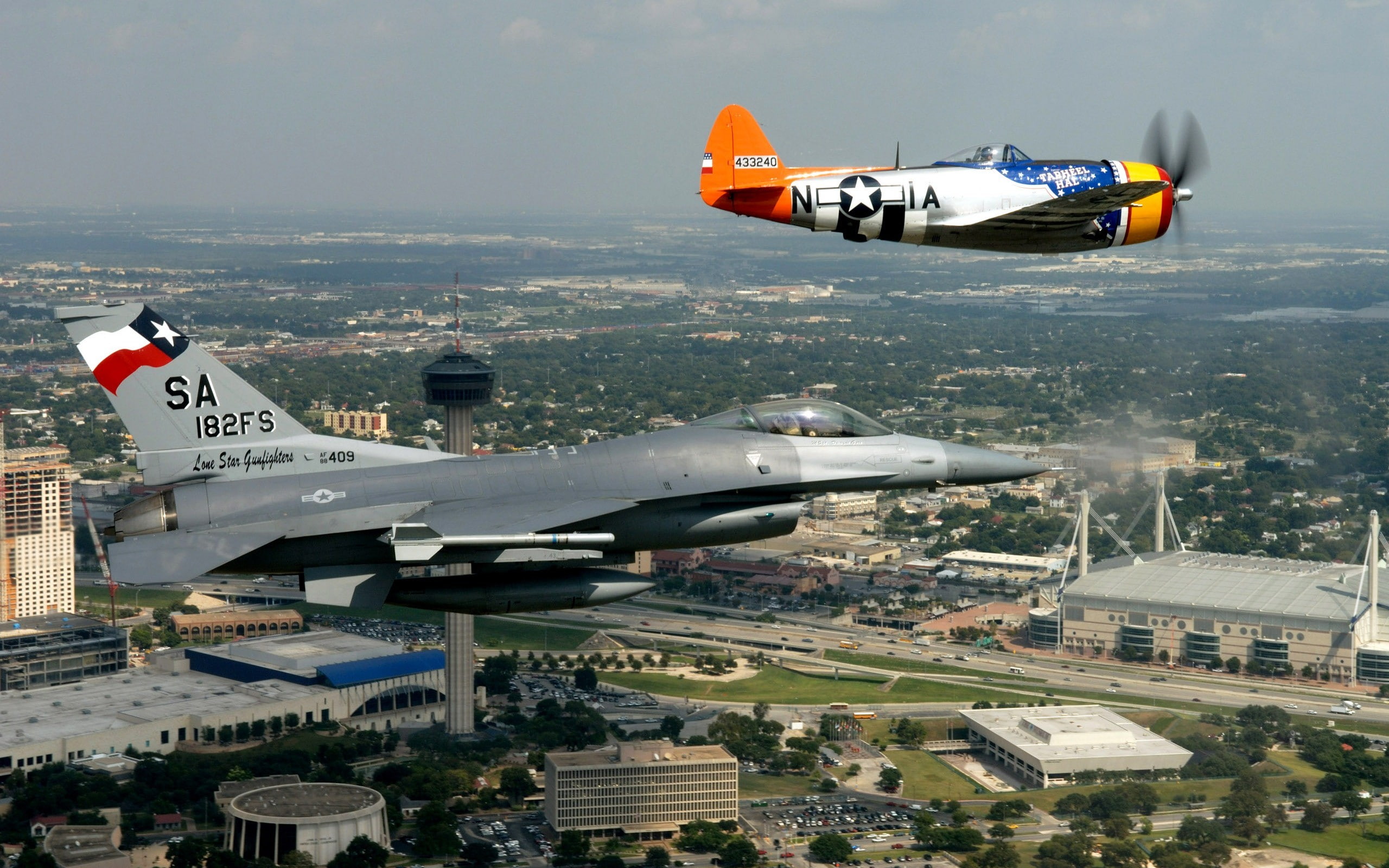 p47, thunderbolt, f16, 2K, HD Wallpaper