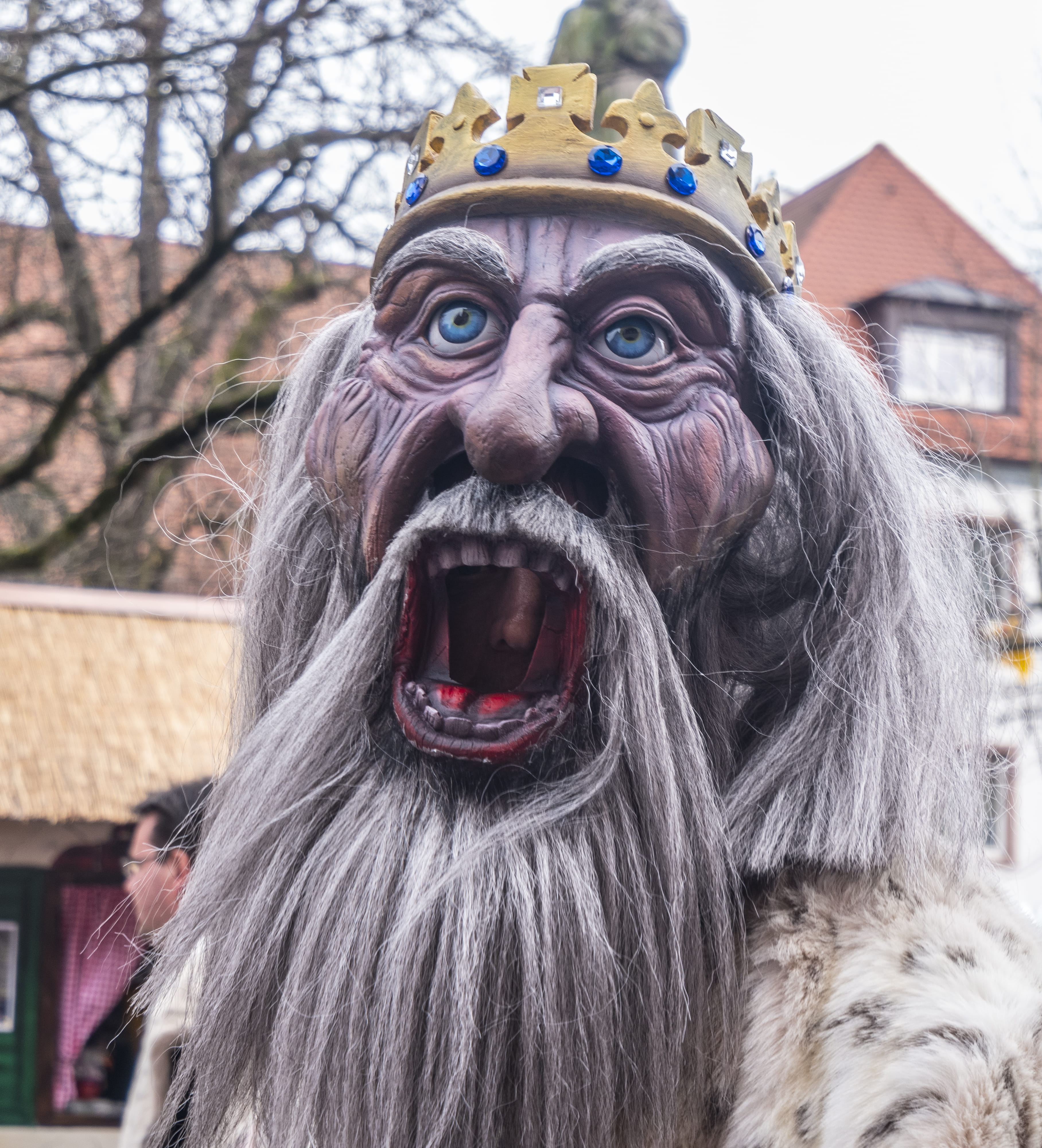 mask, art, freiburg, fastnacht, sculpture, head, mammal, hair, outdoors, mouth, costume, clothing, human, humor, animal wildlife, vertebrate, primate, portrait, Phone HD Wallpaper
