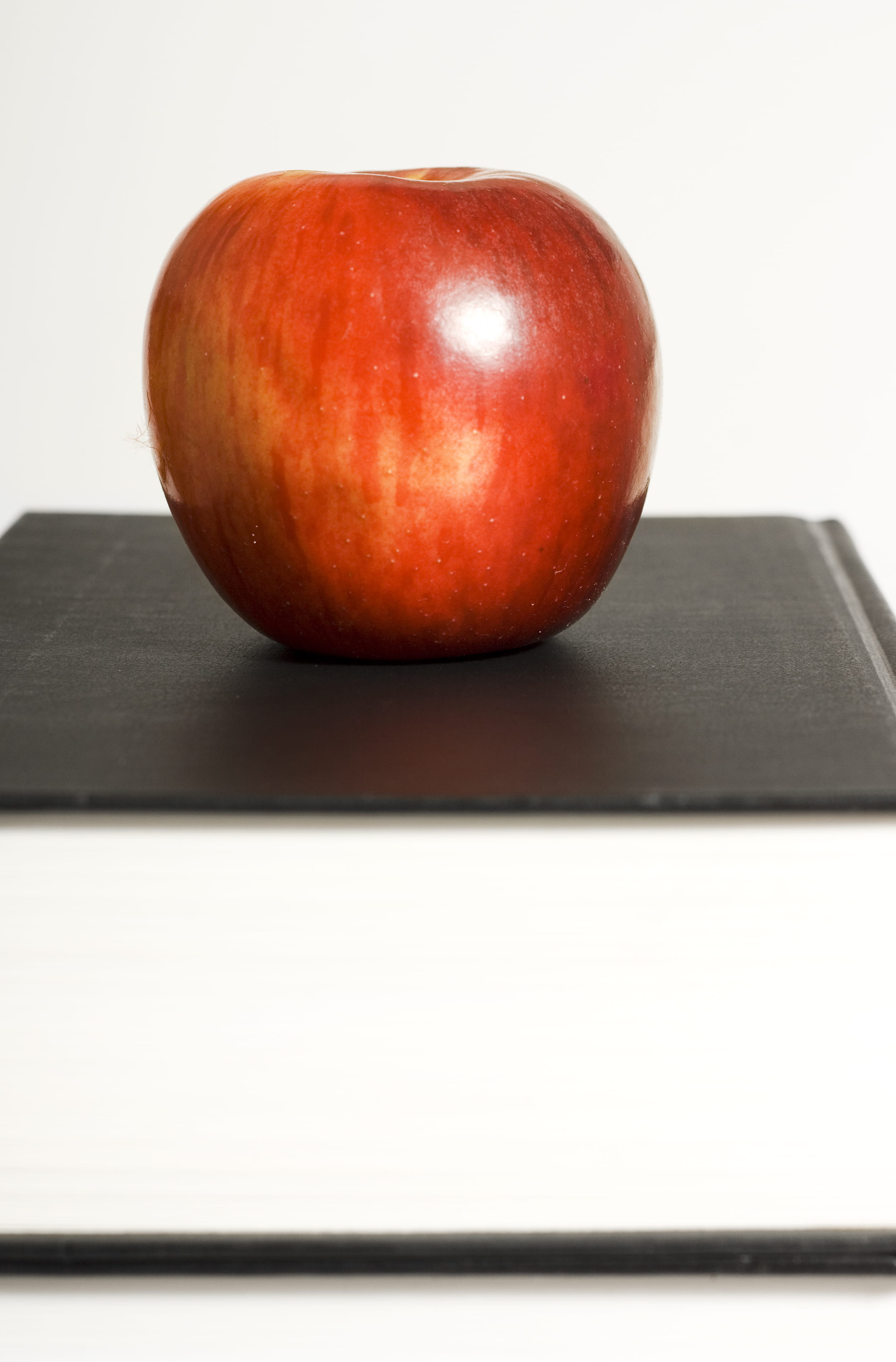 fruit, red, control, apple - fruit, cut out, ripe, studio shot, library, wellbeing, healthy lifestyle, 2K, table, no people, book, copy space, education, Phone HD Wallpaper