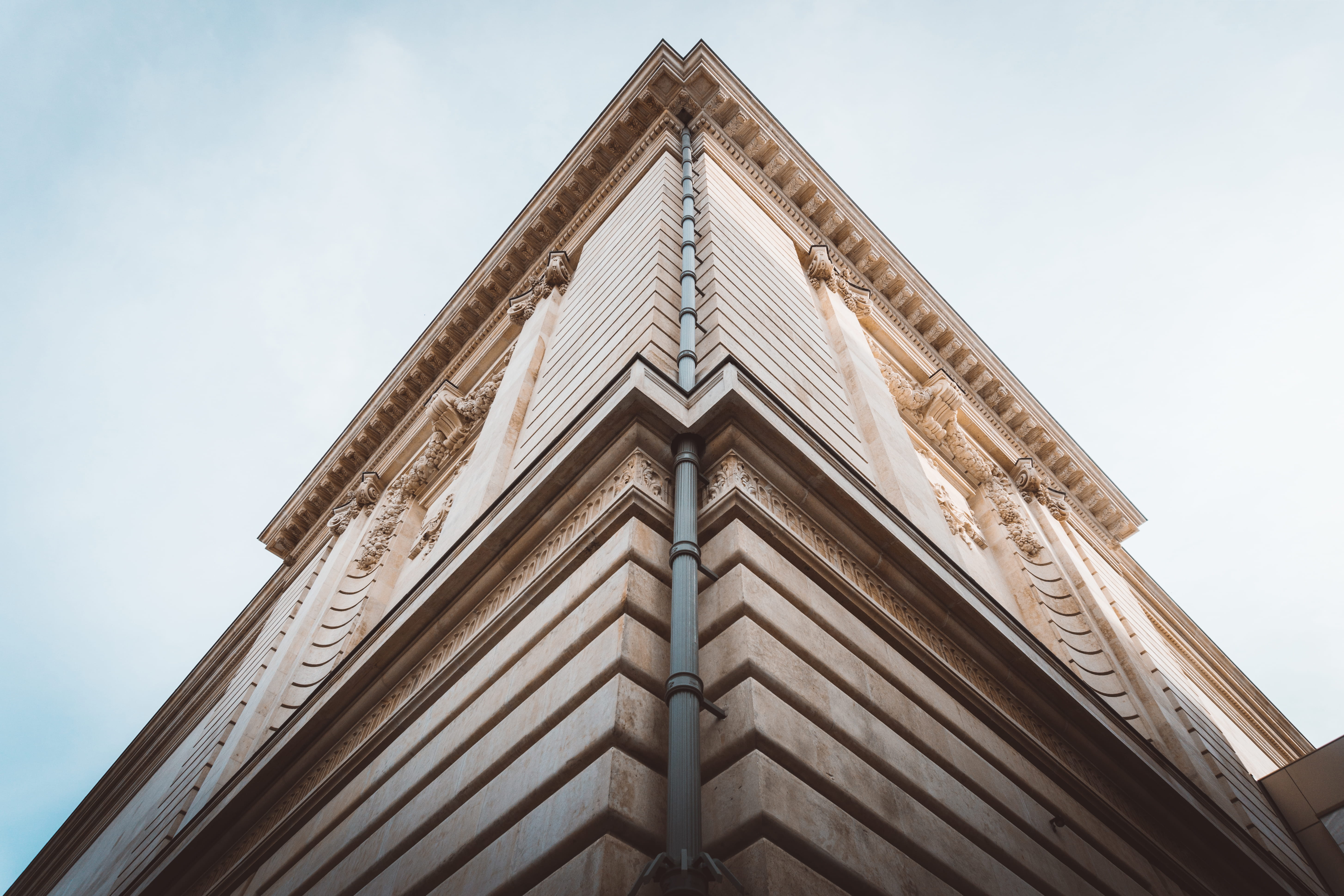 city, built structure, nantes, low angle view, clear sky, nature, sky, symmetry, pattern, travel destinations, tower, buildinig, day, outdoors, HD Wallpaper