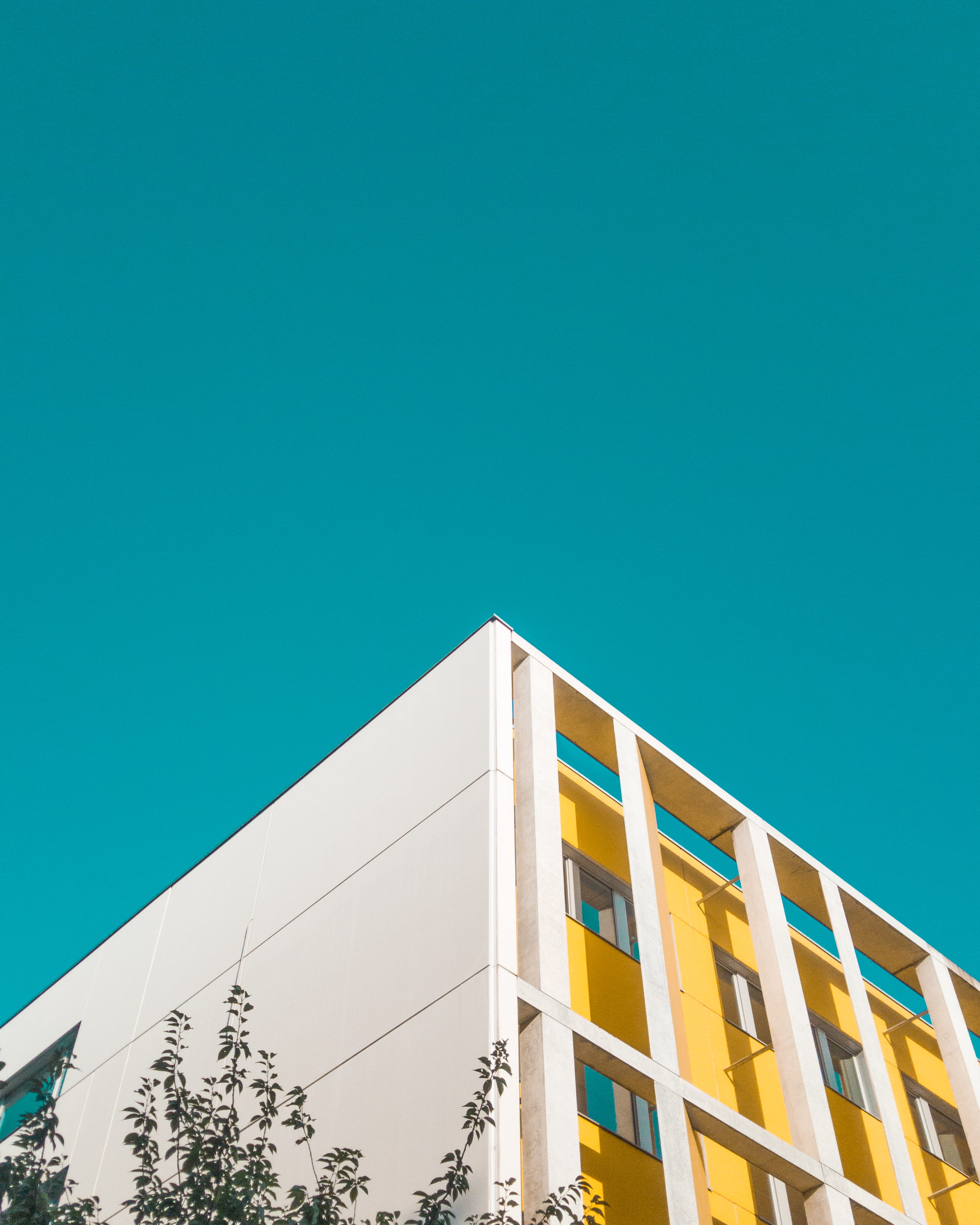 france, urban, angle, apartment, window, sunlight, blue, french, glass - Material, construction Industry, concrete, built Structure, abstract, building Exterior, Phone HD Wallpaper