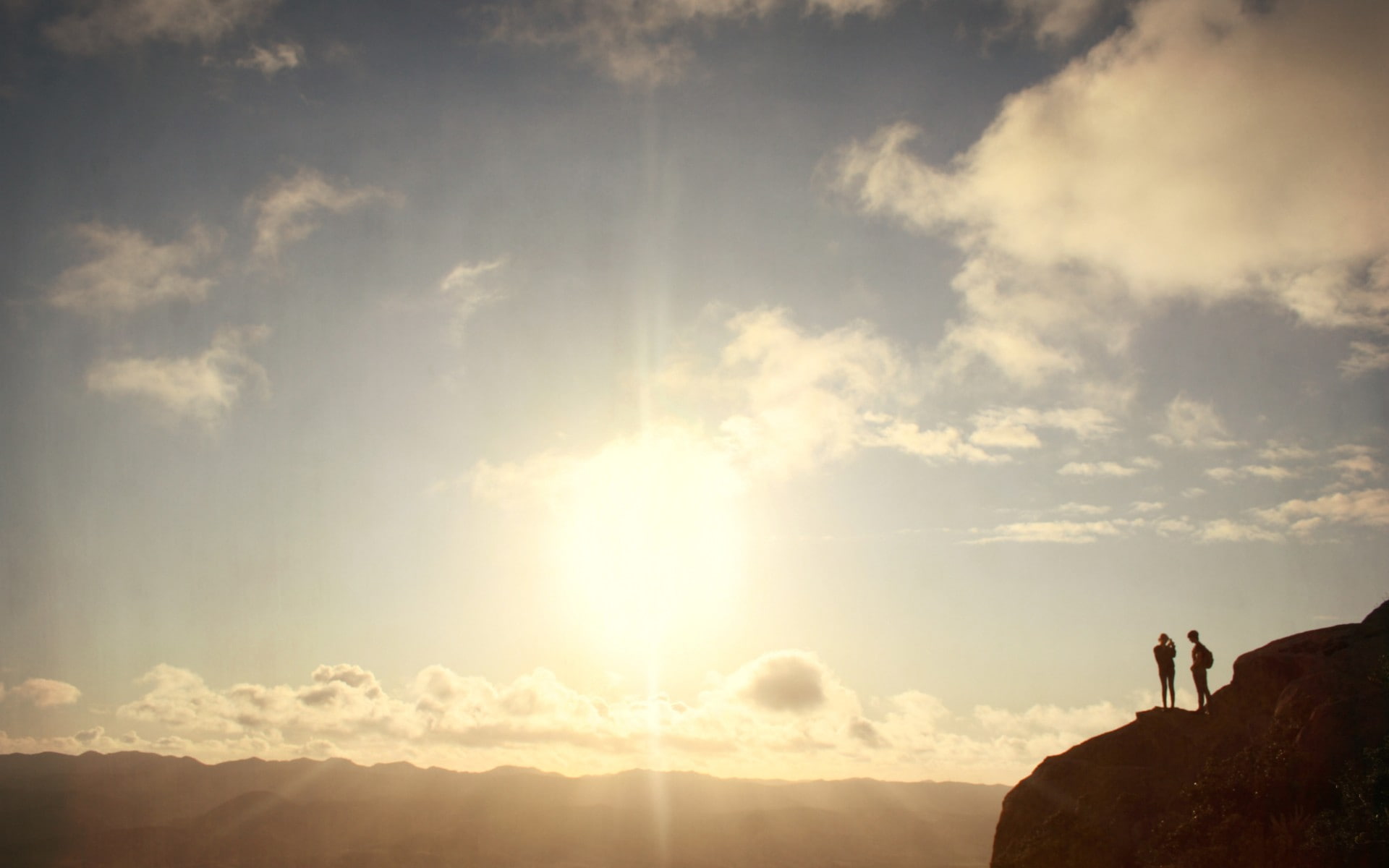 1080P, Sun, nature, mountains, hiking, photography, landscape, HD Wallpaper