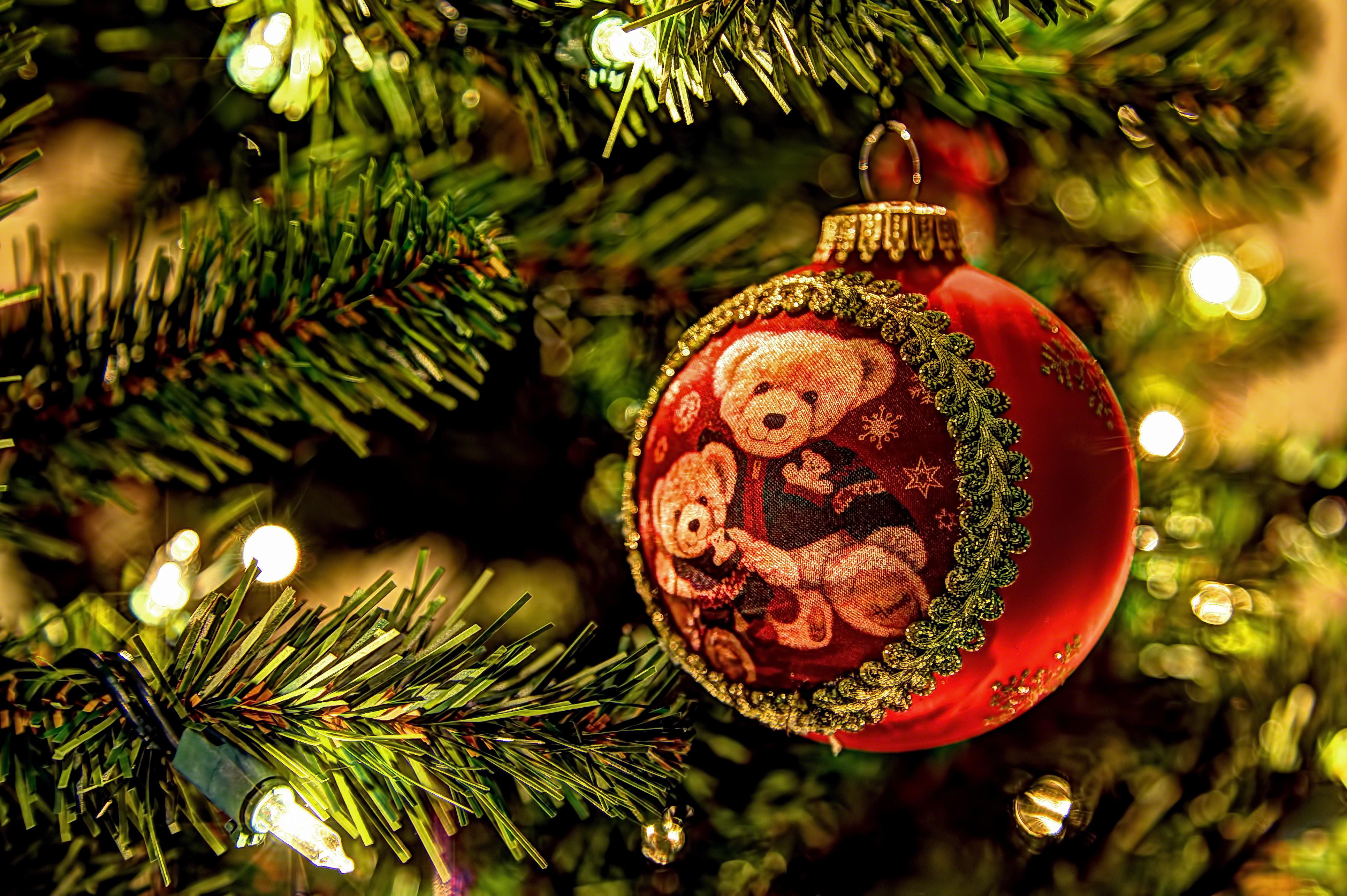 holidays, branches, christmas balls, 4K, christmas, balls, miscellaneous, HD Wallpaper