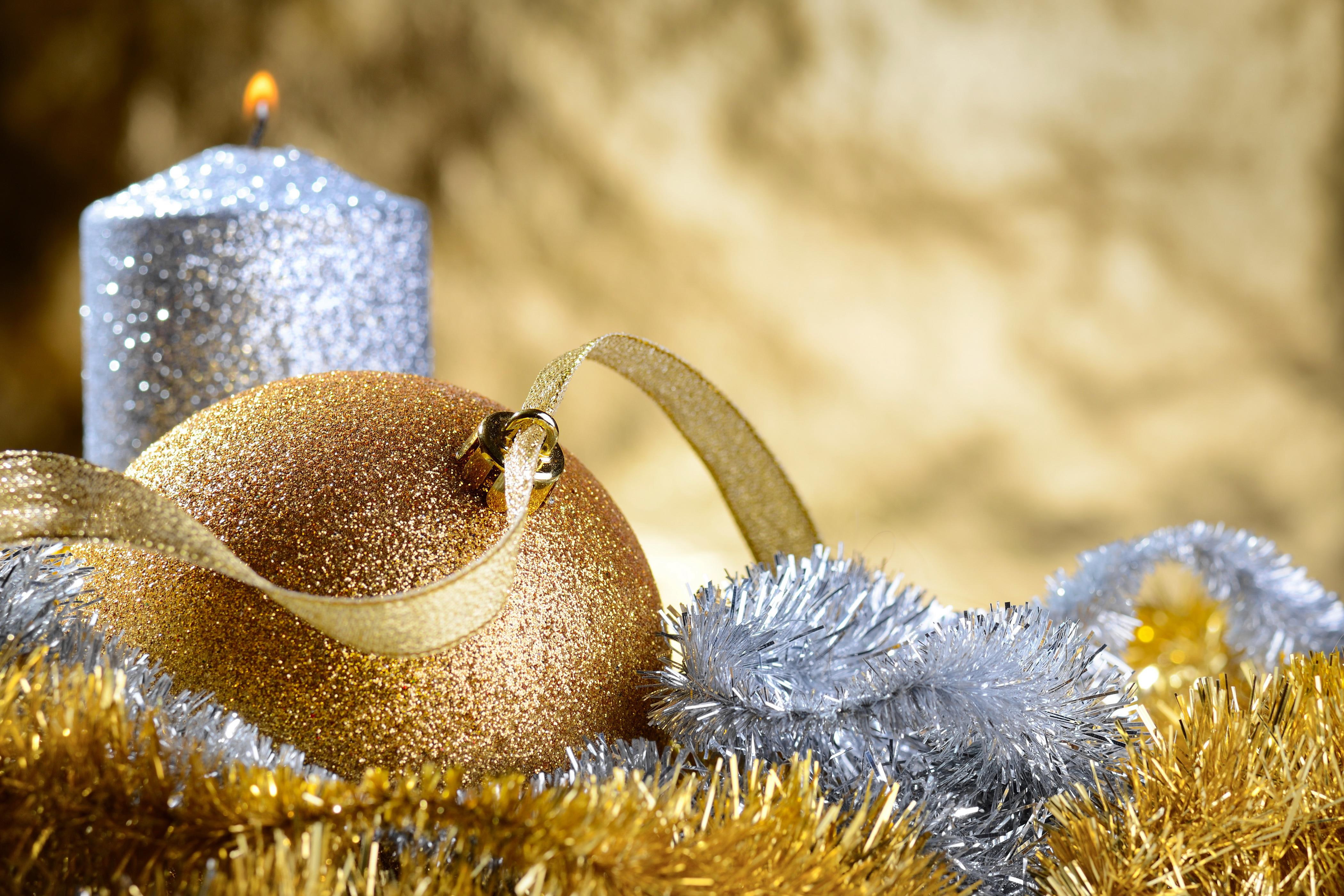 balls, holidays, candles, 4K, christmas balls, miscellaneous, christmas, HD Wallpaper