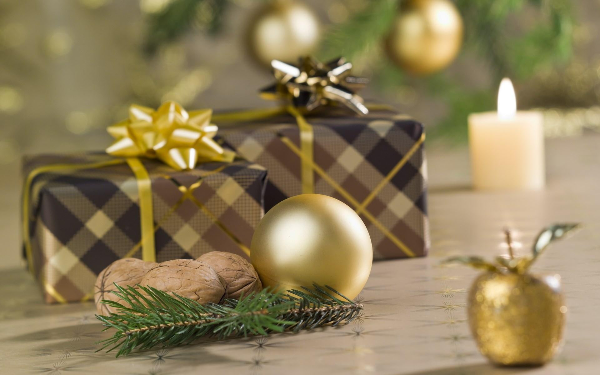 christmas, year, candle, new, 1080P, holiday, gifts, HD Wallpaper