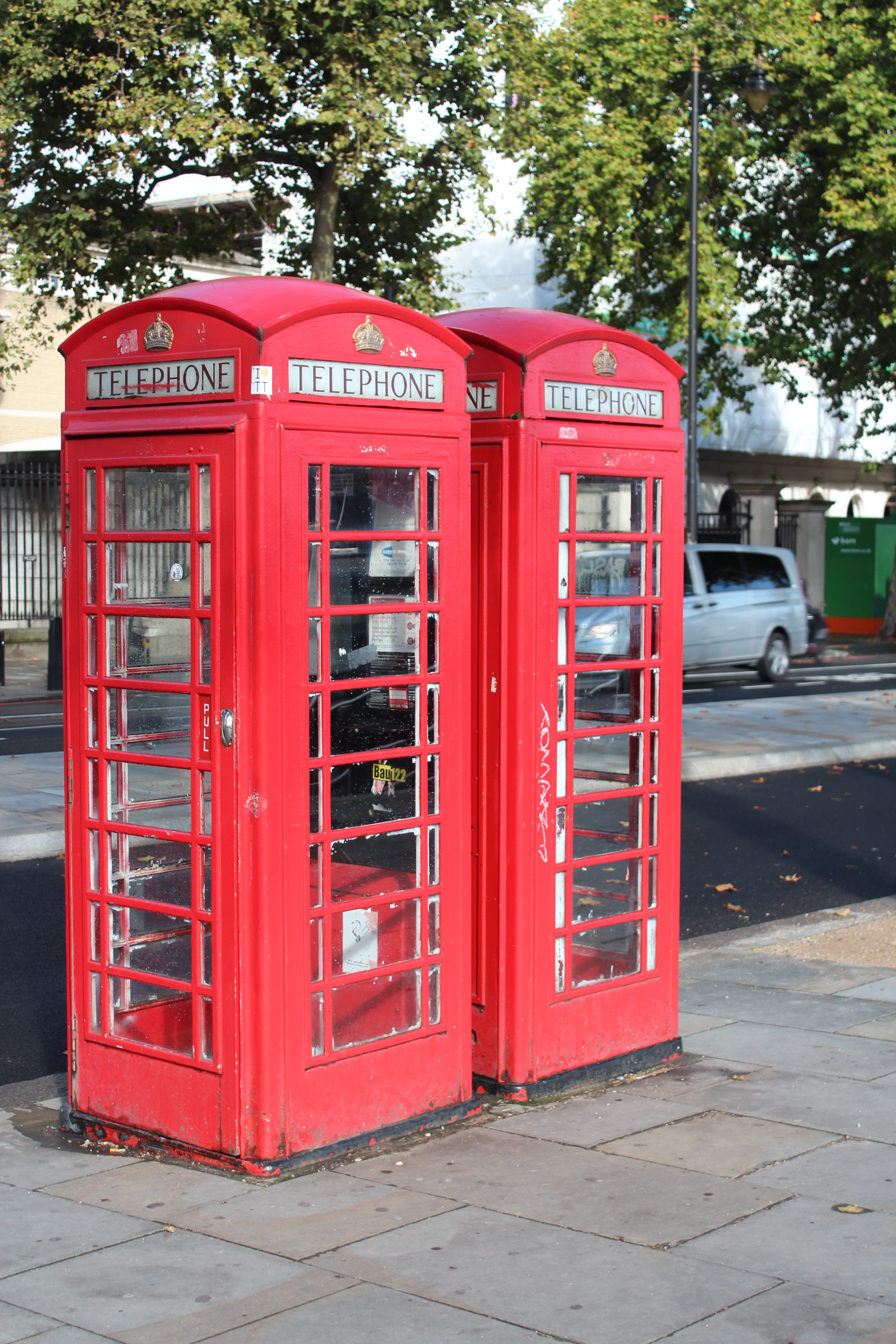 telephone, convenience, public, street, day, phone, architecture, footpath, building exterior, city, outdoors, western script, telephone booth, no people, Phone HD Wallpaper
