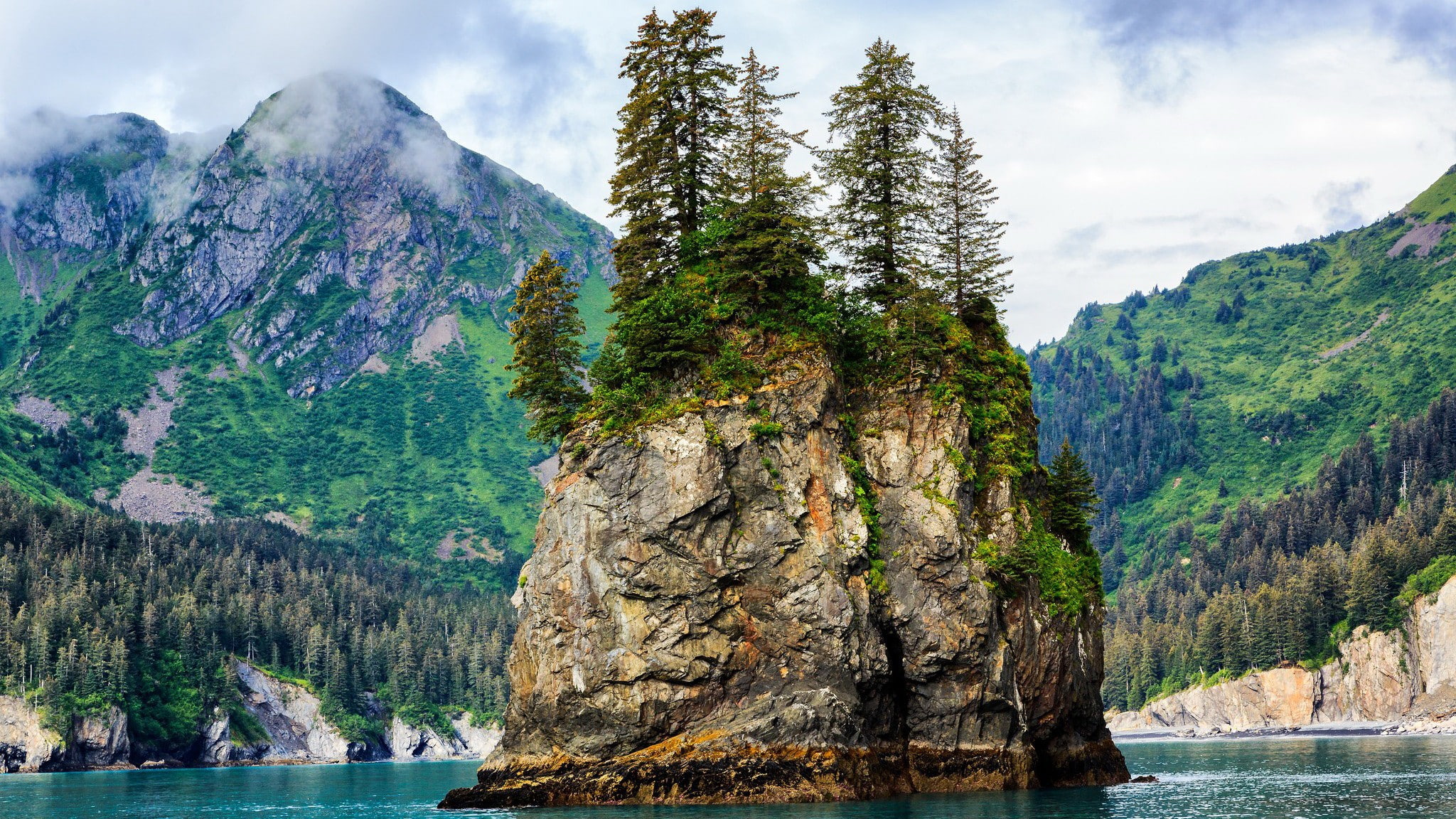 sky, land, rock formation, tranquil scene, plant, non-urban scene, no people, scenics - nature, mountain, solid, tranquility, forest clearing, formation, HD Wallpaper
