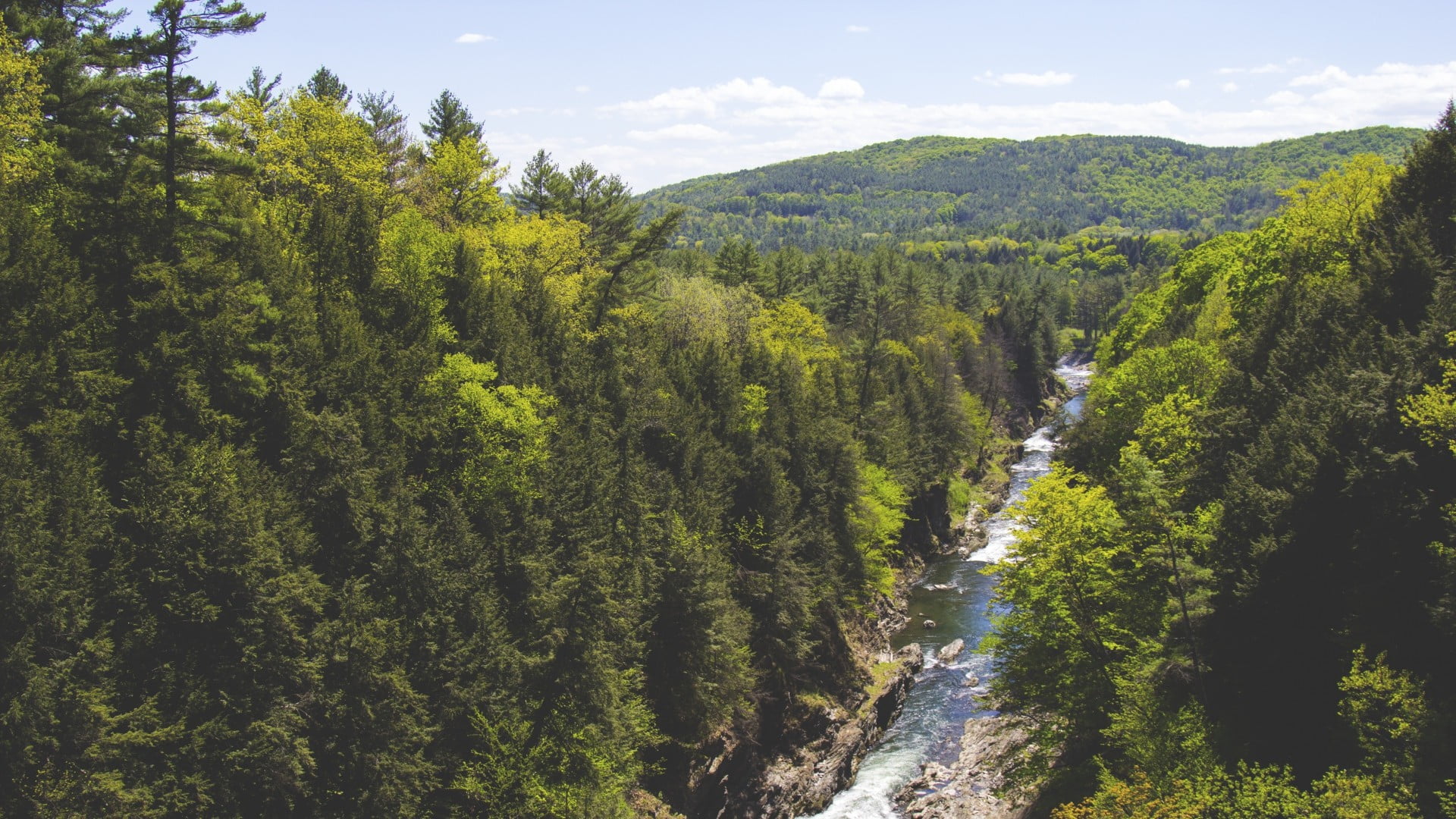tranquil scene, tree, non-urban scene, clear sky, scenics - nature, middl, 1080P, cloud - sky, river, sky, idyllic, plant, no people, flowing, outdoors, HD Wallpaper
