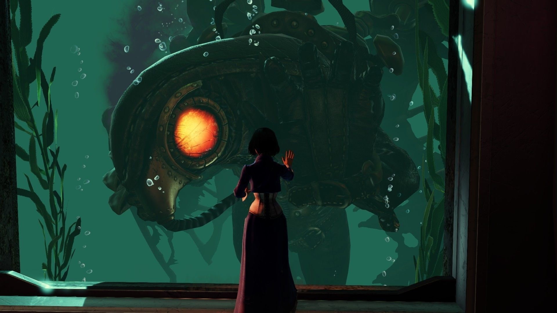 BioShock Infinite, Songbird (BioShock), Rapture, BioShock, 1080P, Elizabeth (BioShock), video games, sea, HD Wallpaper
