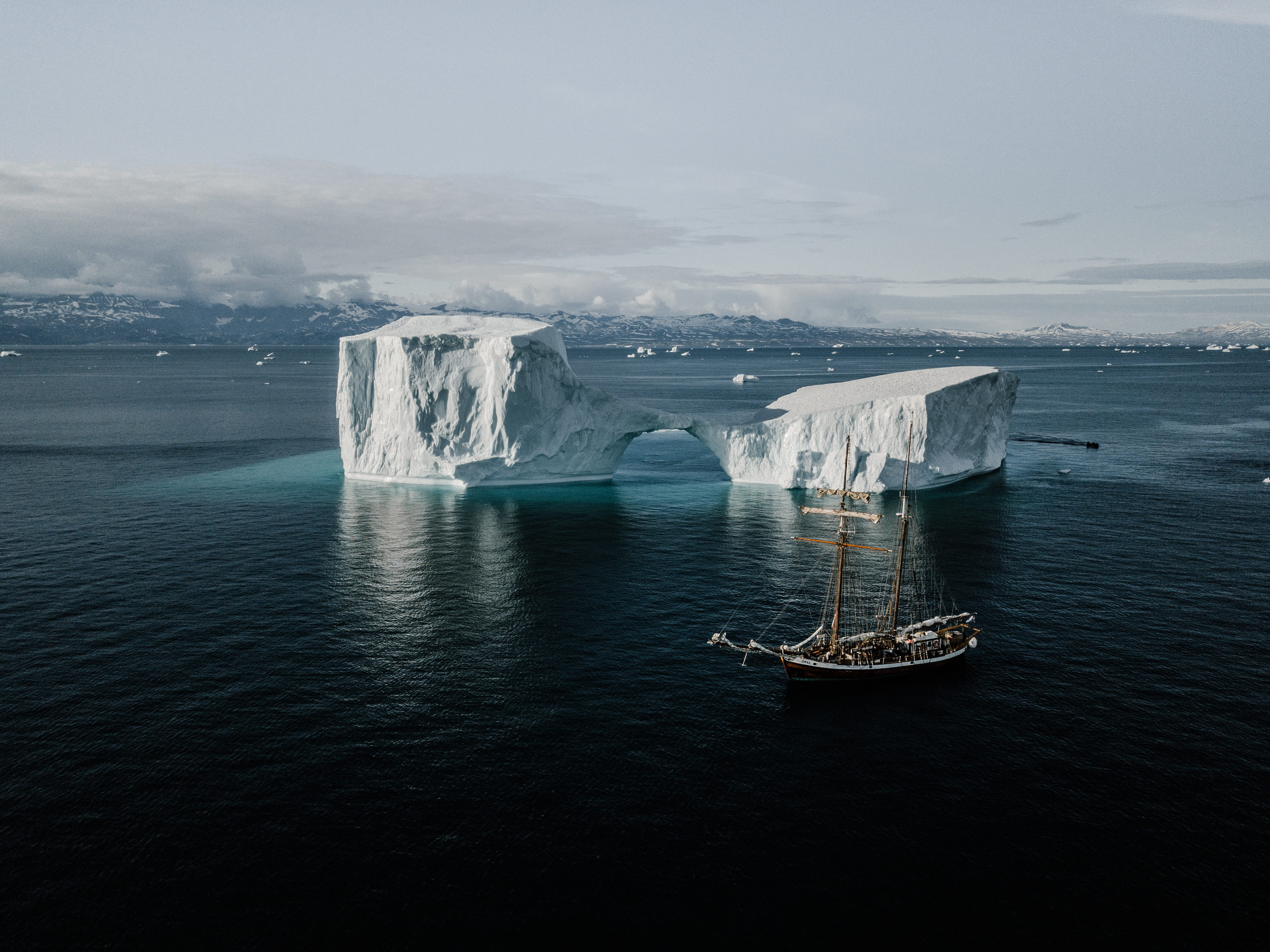 nature, frost, tranquility, outdoors, snow, waterfront, sky, transportation, iceberg, apron, nautical vessel, near, day, no people, cliff, daytime, boat, HD Wallpaper