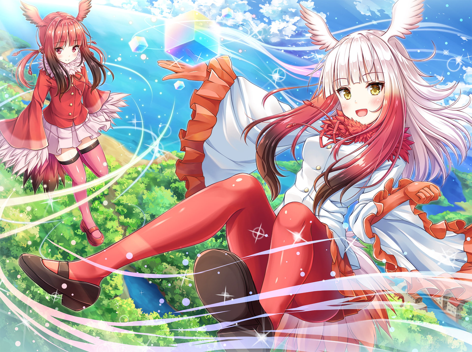 Kemono Friends, Scarlet Ibis (Kemono Friends), Anime, 1080P, Crested Ibis (Kemono Friends), HD Wallpaper