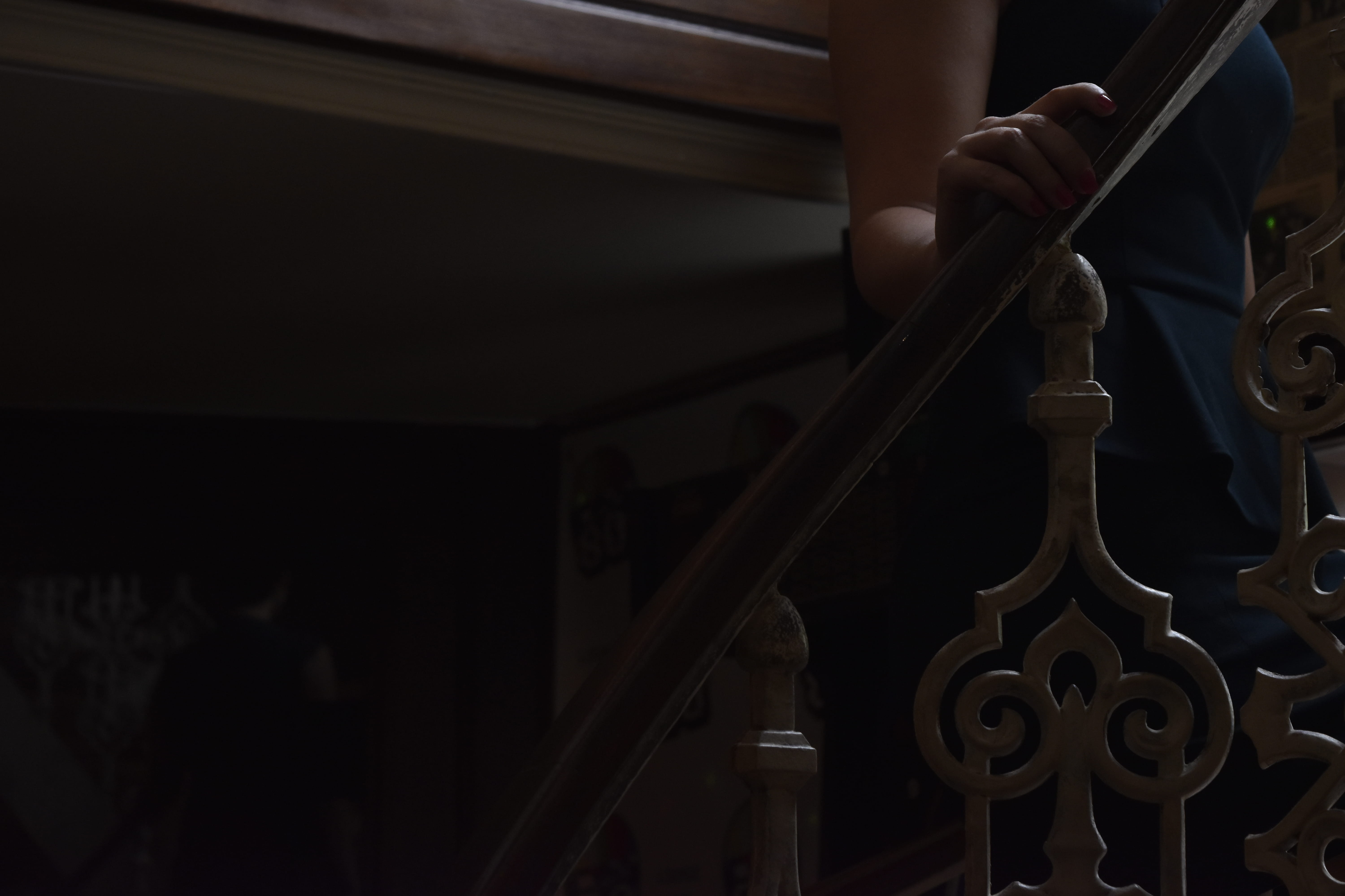 railing, metal, real people, shadows, stairs, hand, staircase, bouzas, close-up, 5K, ceiling, built structure, human body part, spain, architecture, indoors, HD Wallpaper