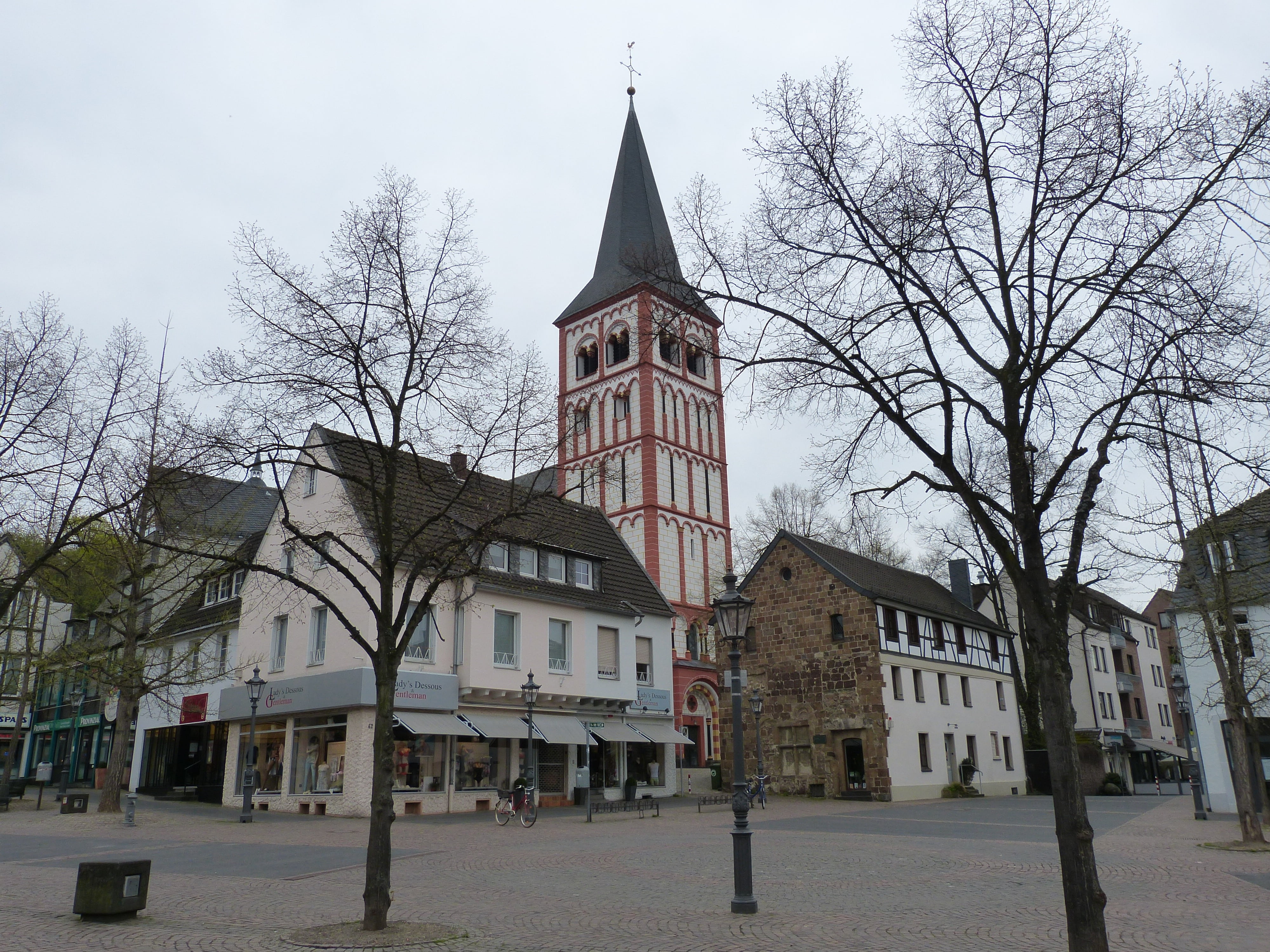 city, spirituality, no people, downtown, church, truss, building exterior, tower, siegburg germany, kahl, sky, market, day, spire, historic old town, plant, HD Wallpaper