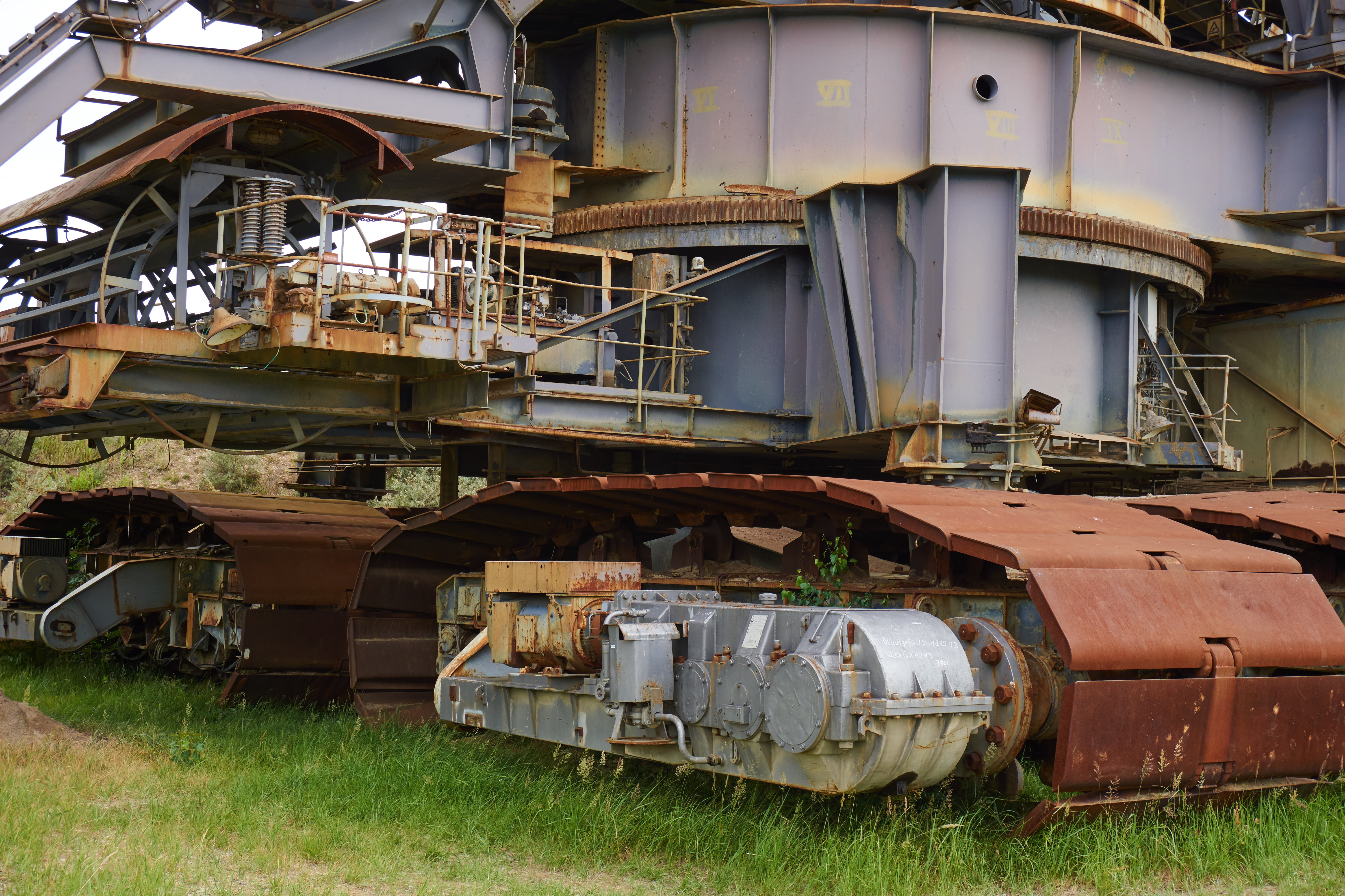 land vehicle, obsolete, day, ruined, open pit mining, run-down, abandoned, field, rusty, lost places, steel, excavators, plant, old, deterioration, no people, HD Wallpaper