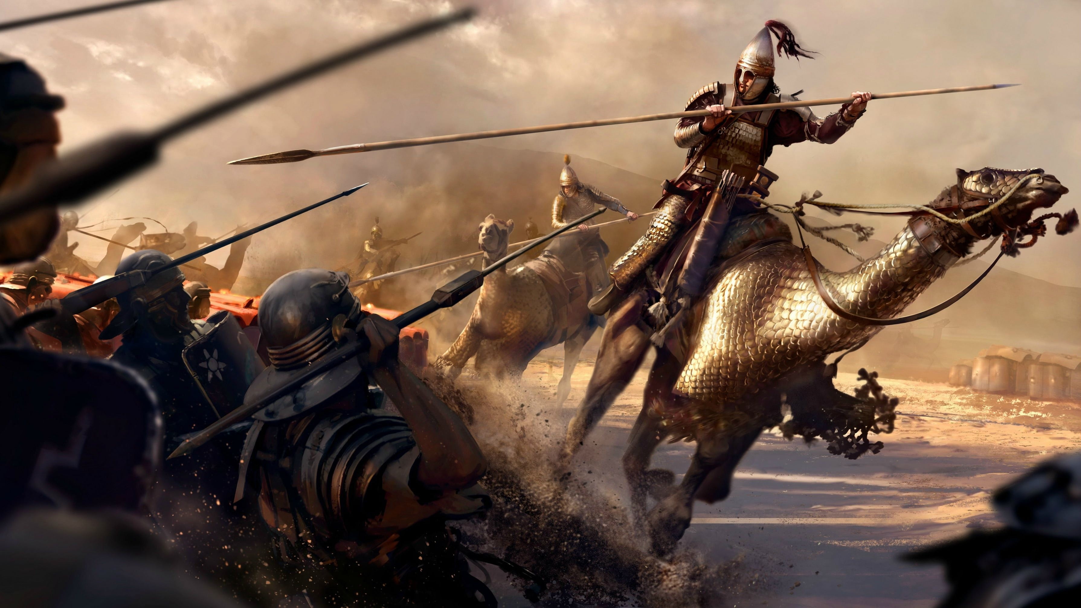 combat, transportation, car, spear, 2K, anger, group of animals, government, architecture, conflict, aggression, animal themes, rack, outdoors, fighting, HD Wallpaper