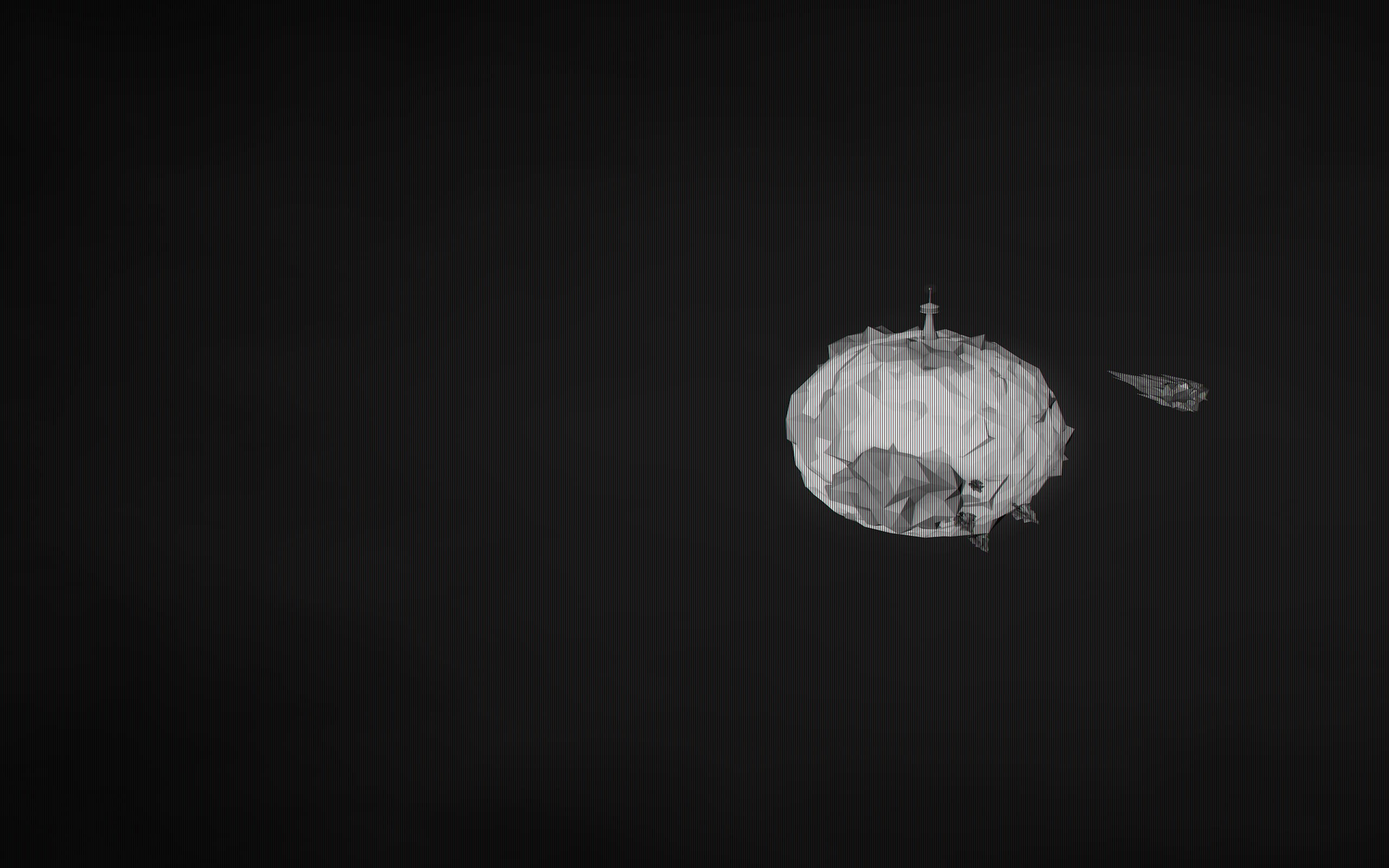 polygon, digital/artwork, art, hd, 2K, bw, abstract, HD Wallpaper