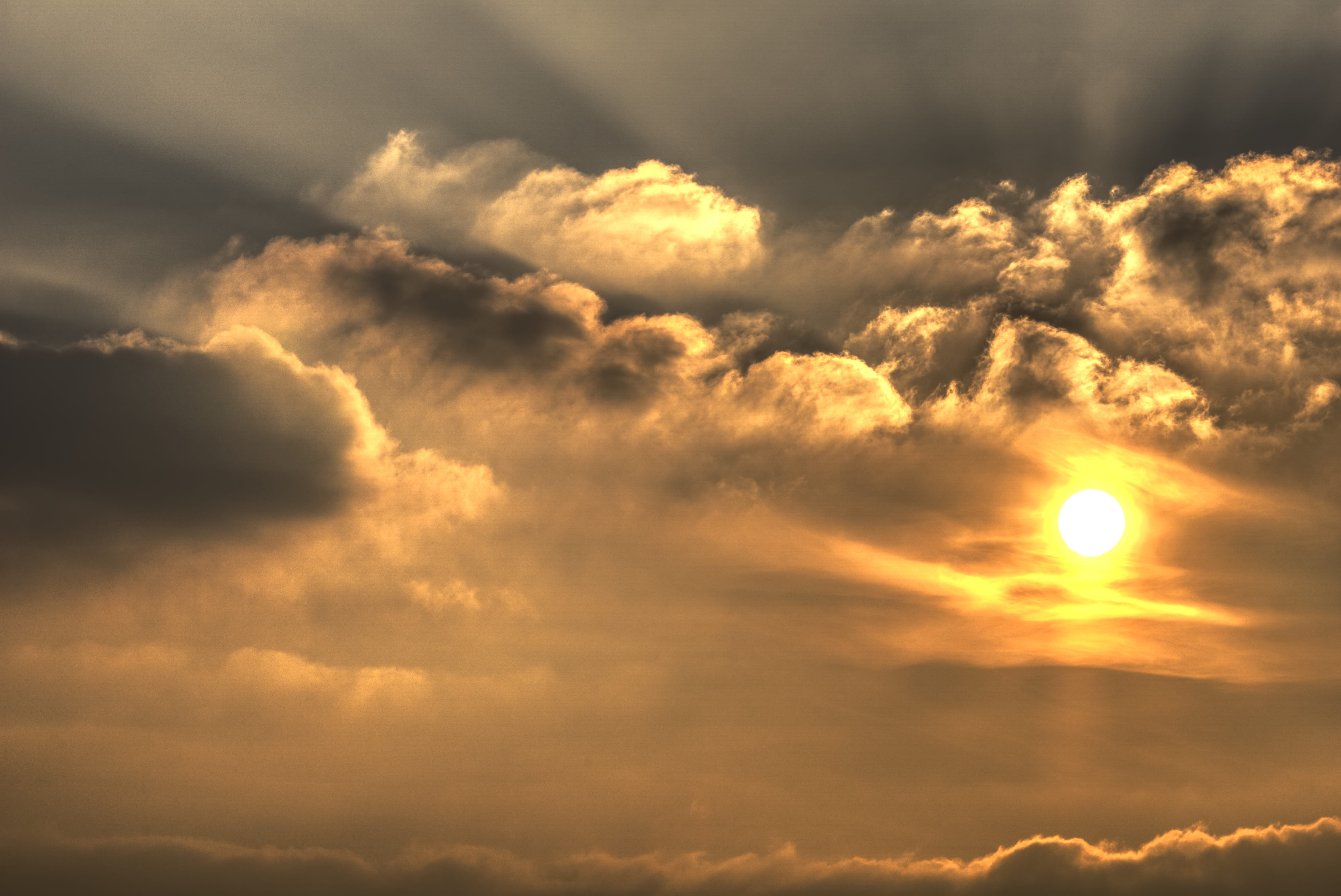 sunlight, overcast, outdoors, ominous, backlighting, meteorology, contrast, mood, sky, light, cloud - sky, sun, star, hdr, 5K, tranquil scene, mystical, HD Wallpaper