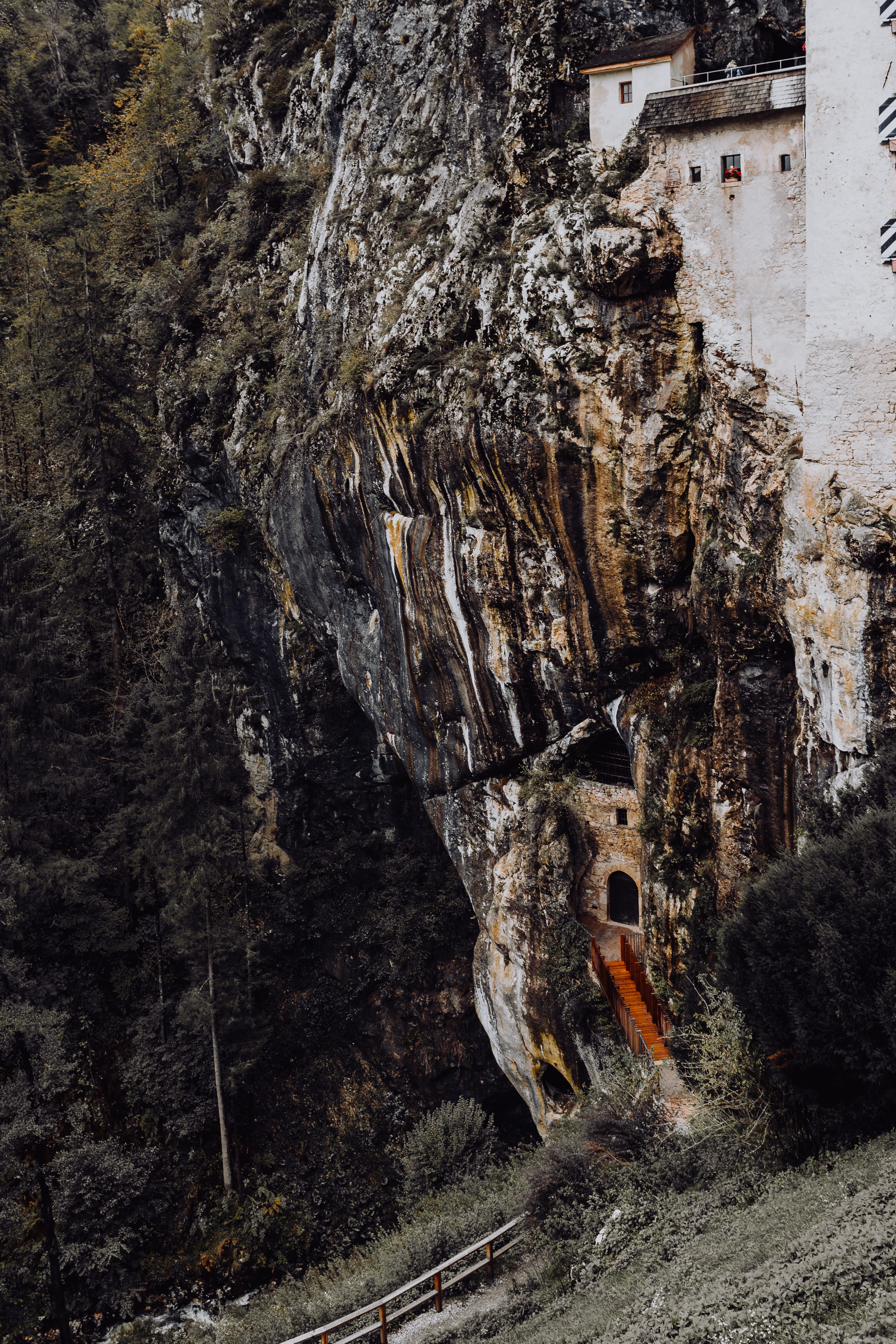 eroded, history, textured, architecture, mysterious, building, Europe, mountain, old, geology, postojna, mouth, trip, physical geography, cliff, rock, solid, Phone HD Wallpaper