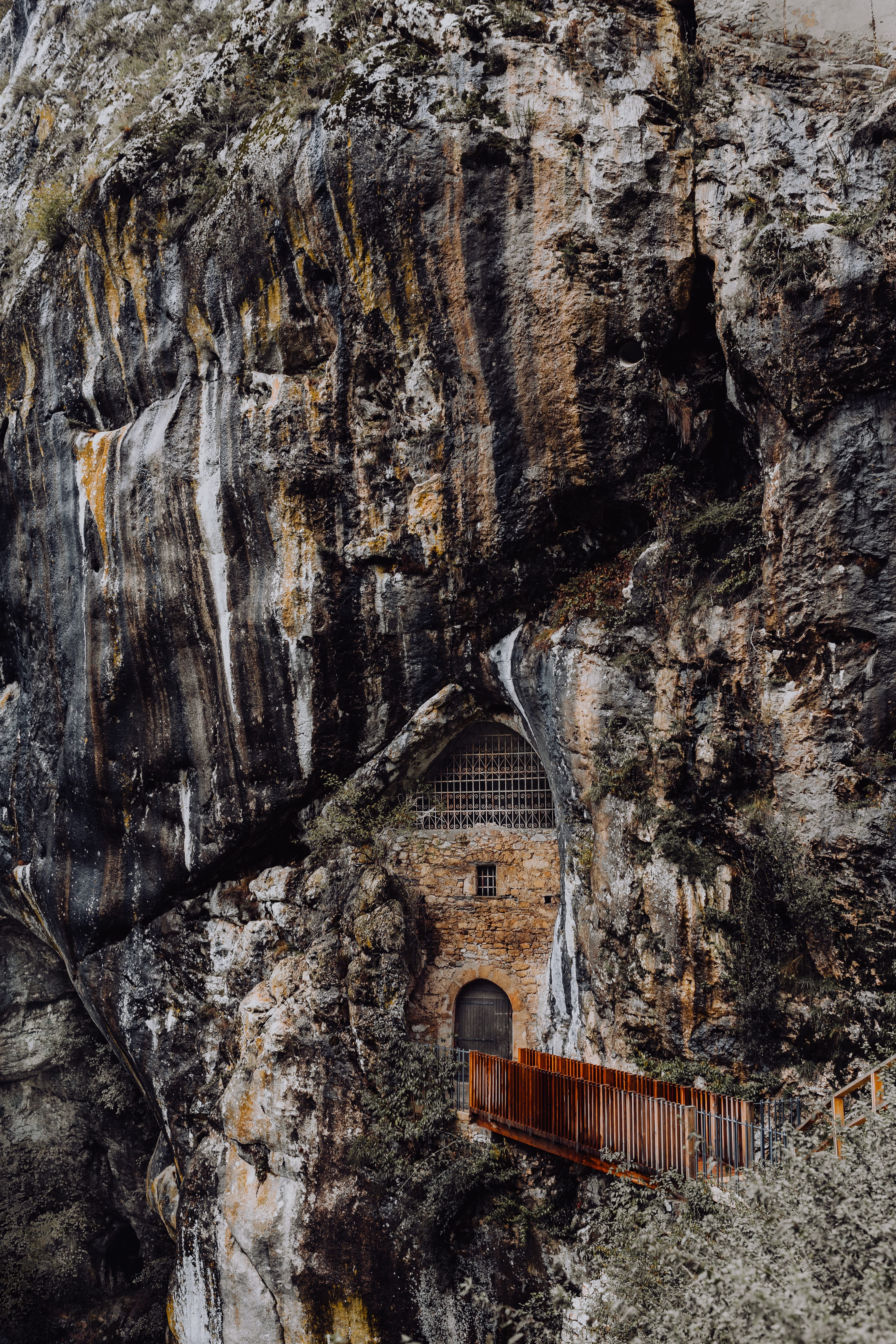 coast, textured, cliff, history, trip, architecture, old, mouth, tourism, travel, plant, predjamski grad, rock, day, cave, arch, postojna, built structure, Phone HD Wallpaper